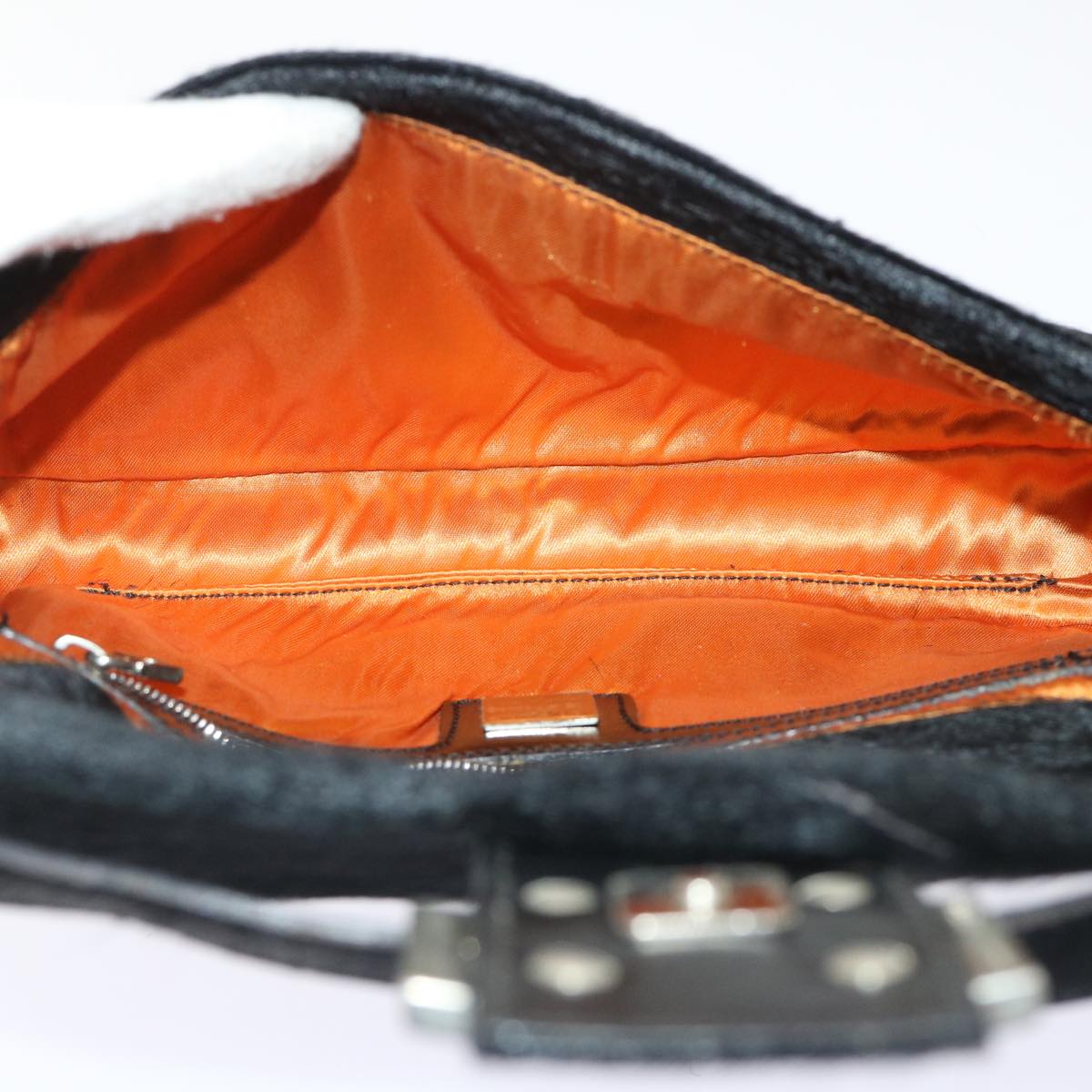 FENDI Mamma Baguette Shoulder Bag Harako leather Black fm2535