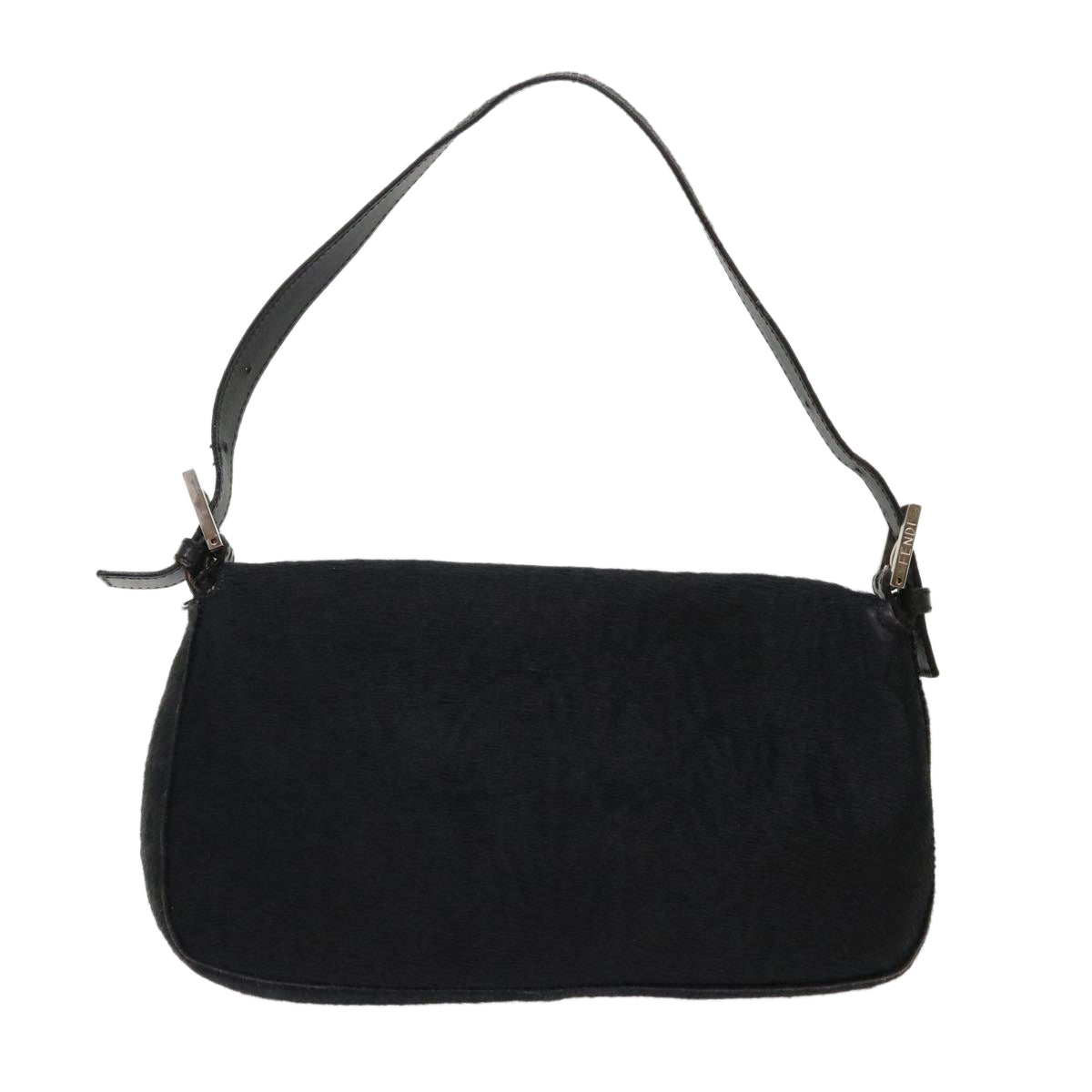 FENDI Mamma Baguette Shoulder Bag Harako leather Black fm2535