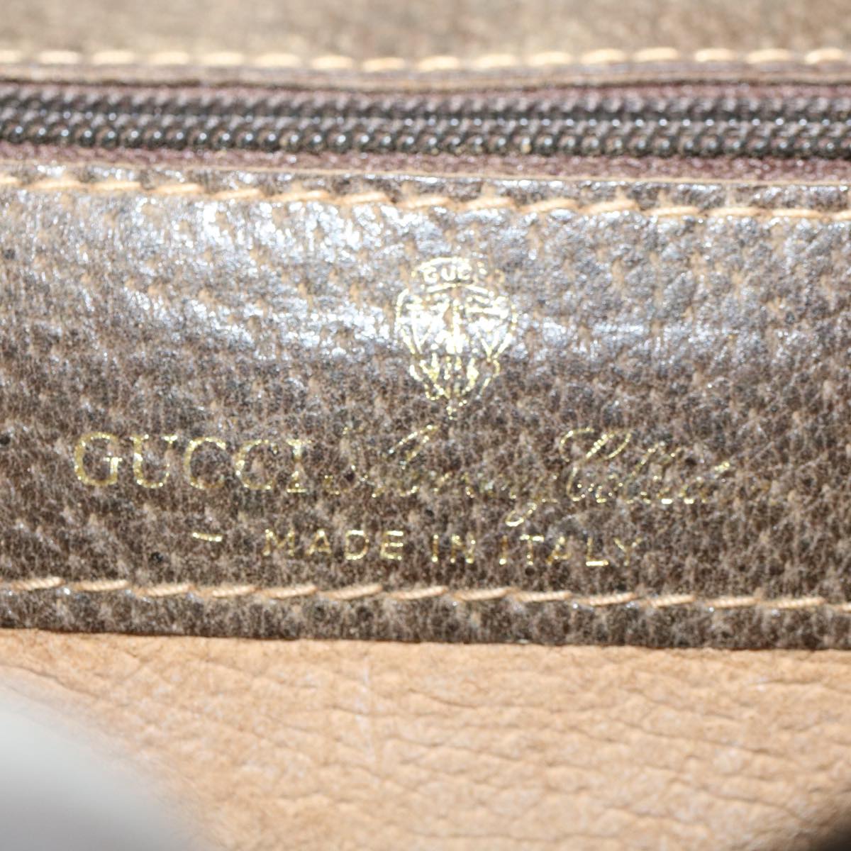 GUCCI GG Canvas Web Sherry Line Pouch PVC Leather Beige Red Green fm2634
