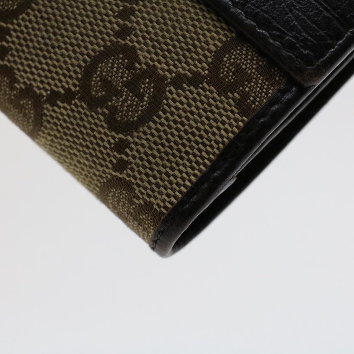 GUCCI GG Canvas Jackie Wallet Leather Beige 05479 fm2637