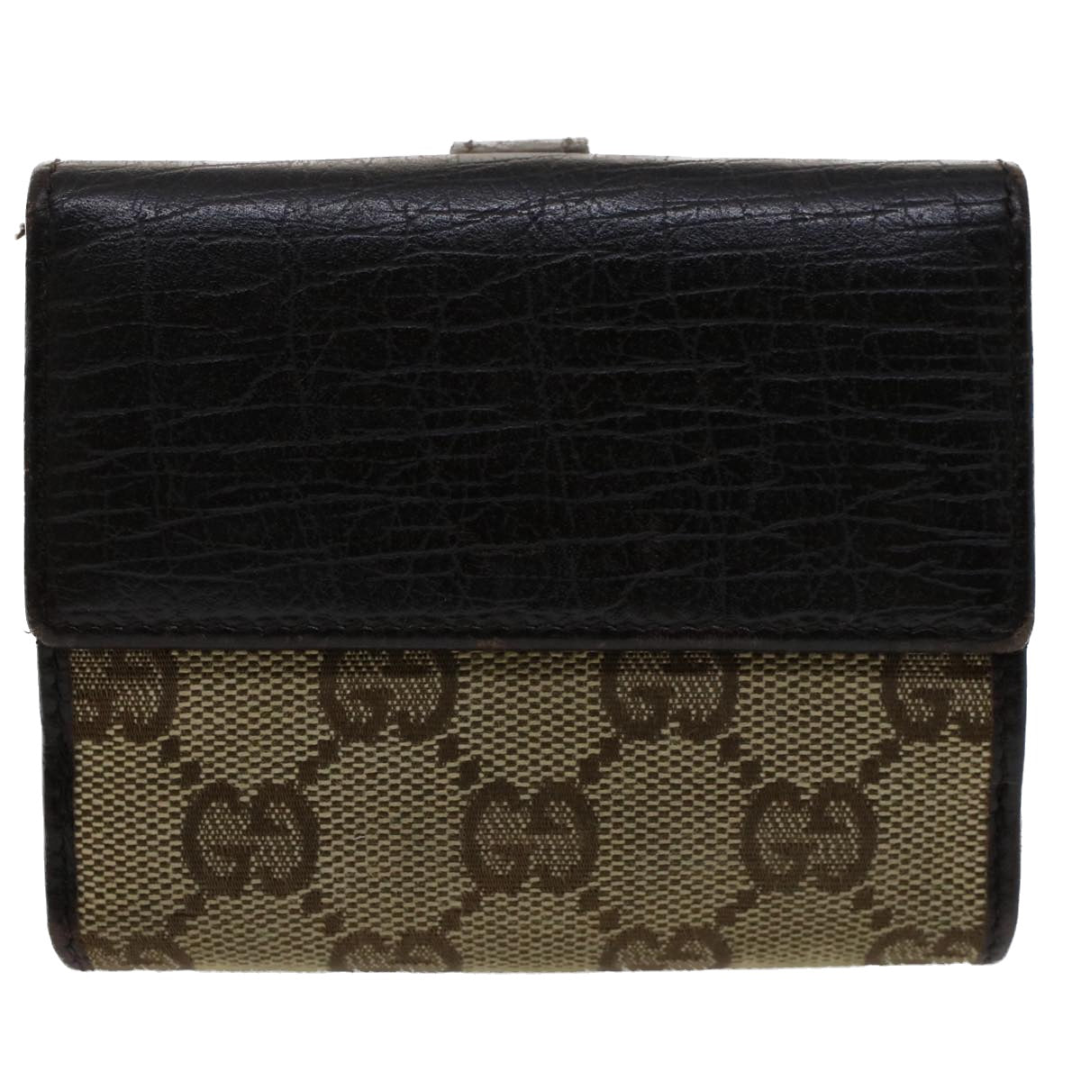 GUCCI GG Canvas Jackie Wallet Leather Beige 05479 fm2637