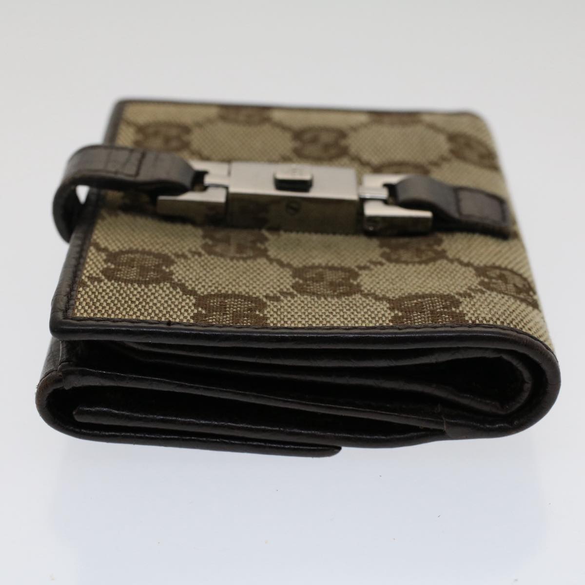 GUCCI GG Canvas Jackie Wallet Leather Beige 05479 fm2637