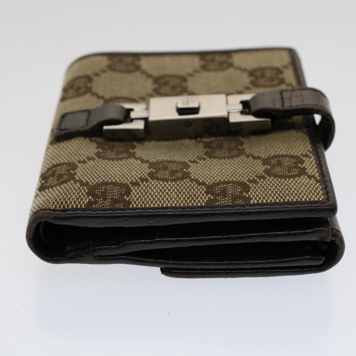 GUCCI GG Canvas Jackie Wallet Leather Beige 05479 fm2637