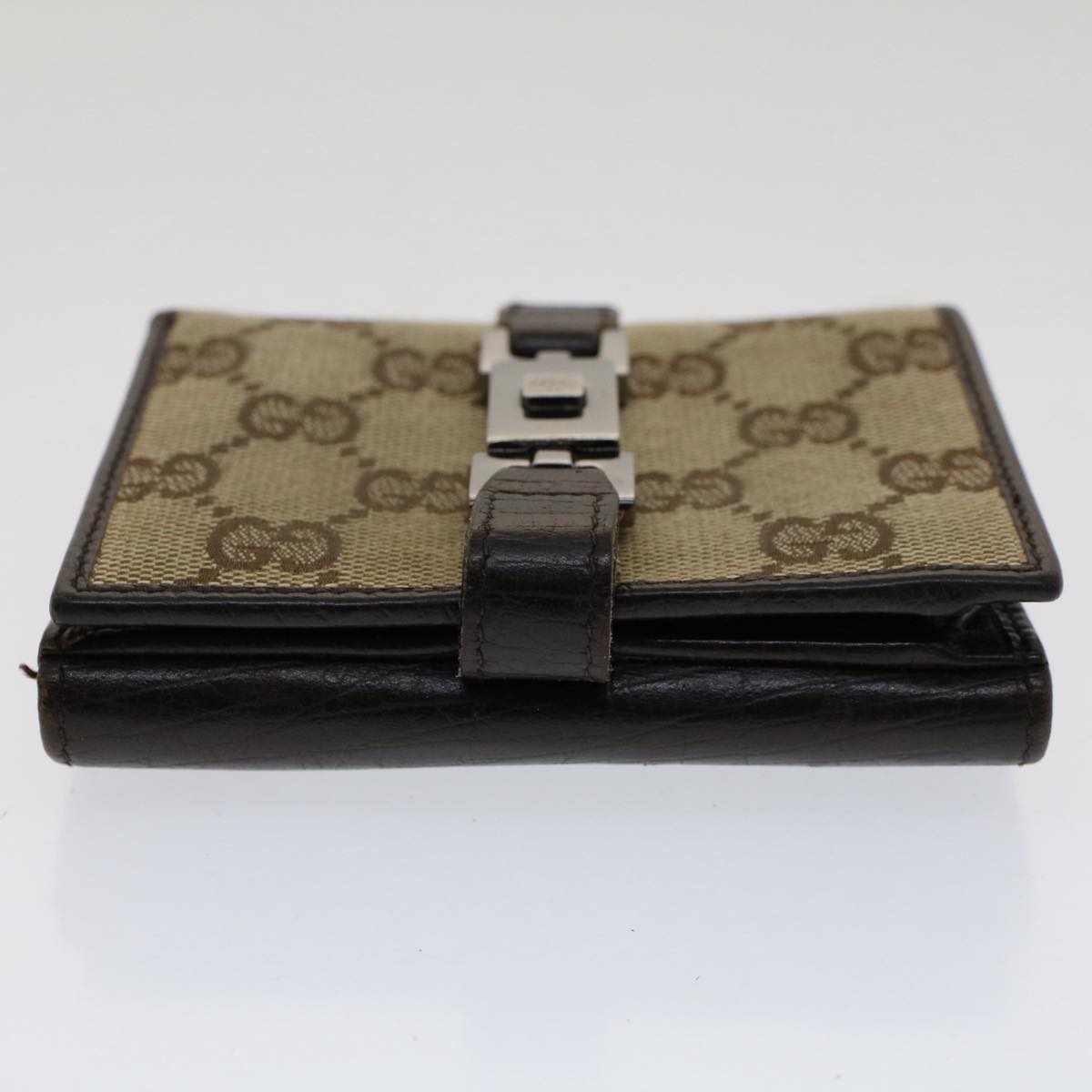 GUCCI GG Canvas Jackie Wallet Leather Beige 05479 fm2637