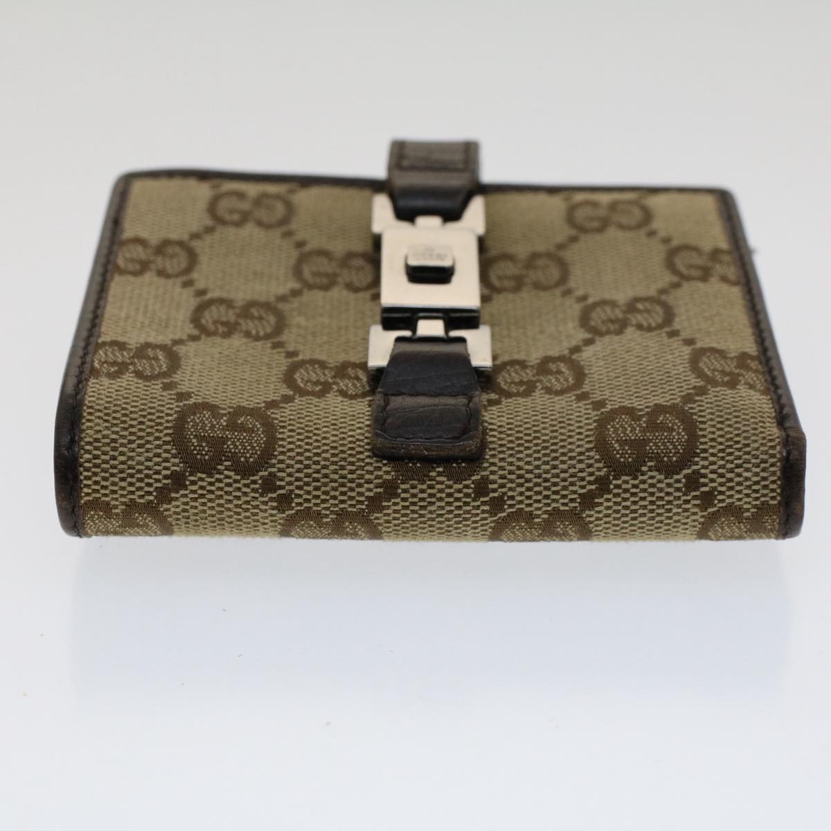 GUCCI GG Canvas Jackie Wallet Leather Beige 05479 fm2637