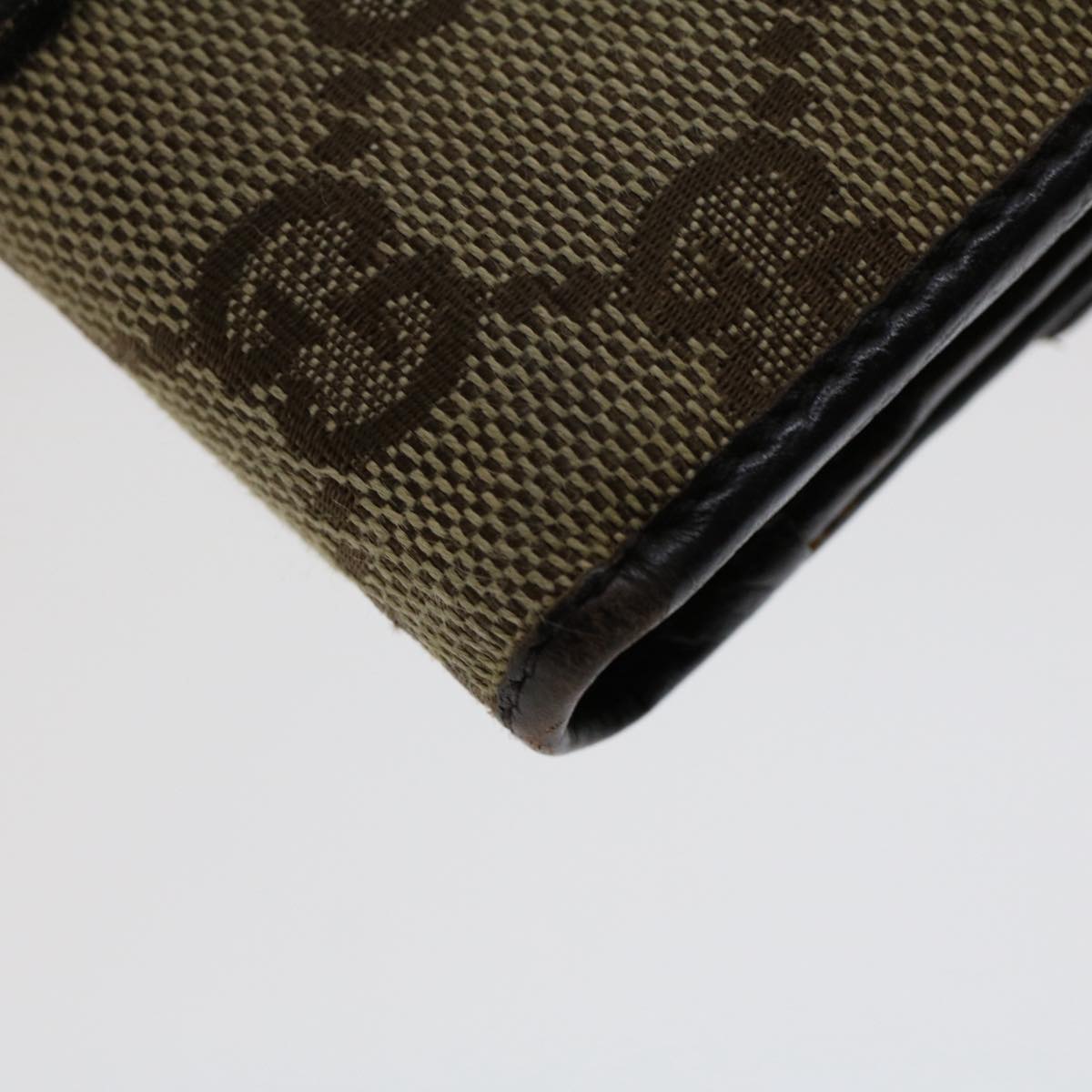 GUCCI GG Canvas Jackie Wallet Leather Beige 05479 fm2637