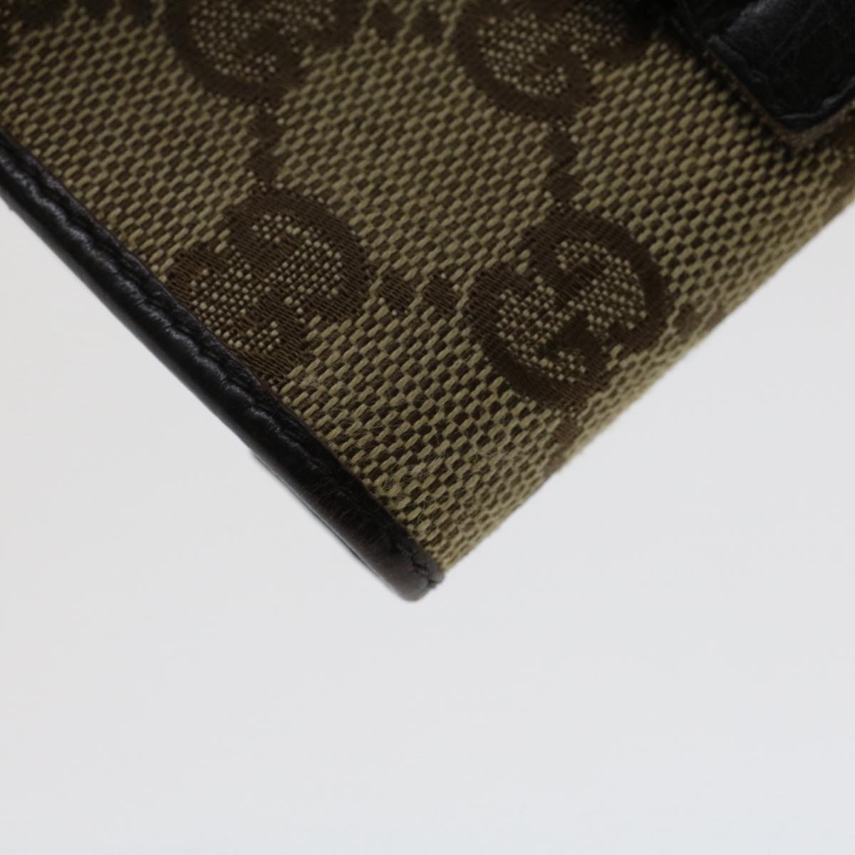GUCCI GG Canvas Jackie Wallet Leather Beige 05479 fm2637