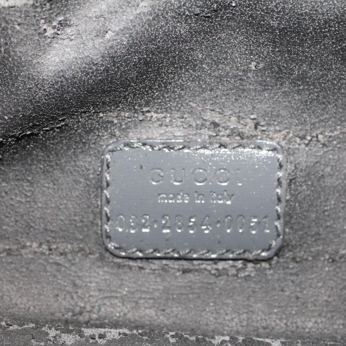 GUCCI GG Canvas Vanity Cosmetic Pouch Suede Gray 032 2854 0051 fm2654