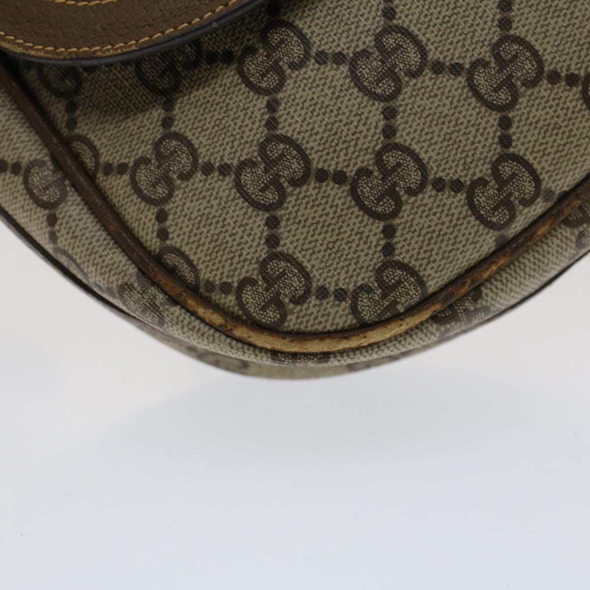 GUCCI GG Canvas Shoulder Bag PVC Leather Beige Brown 001 261 4425 fm2655
