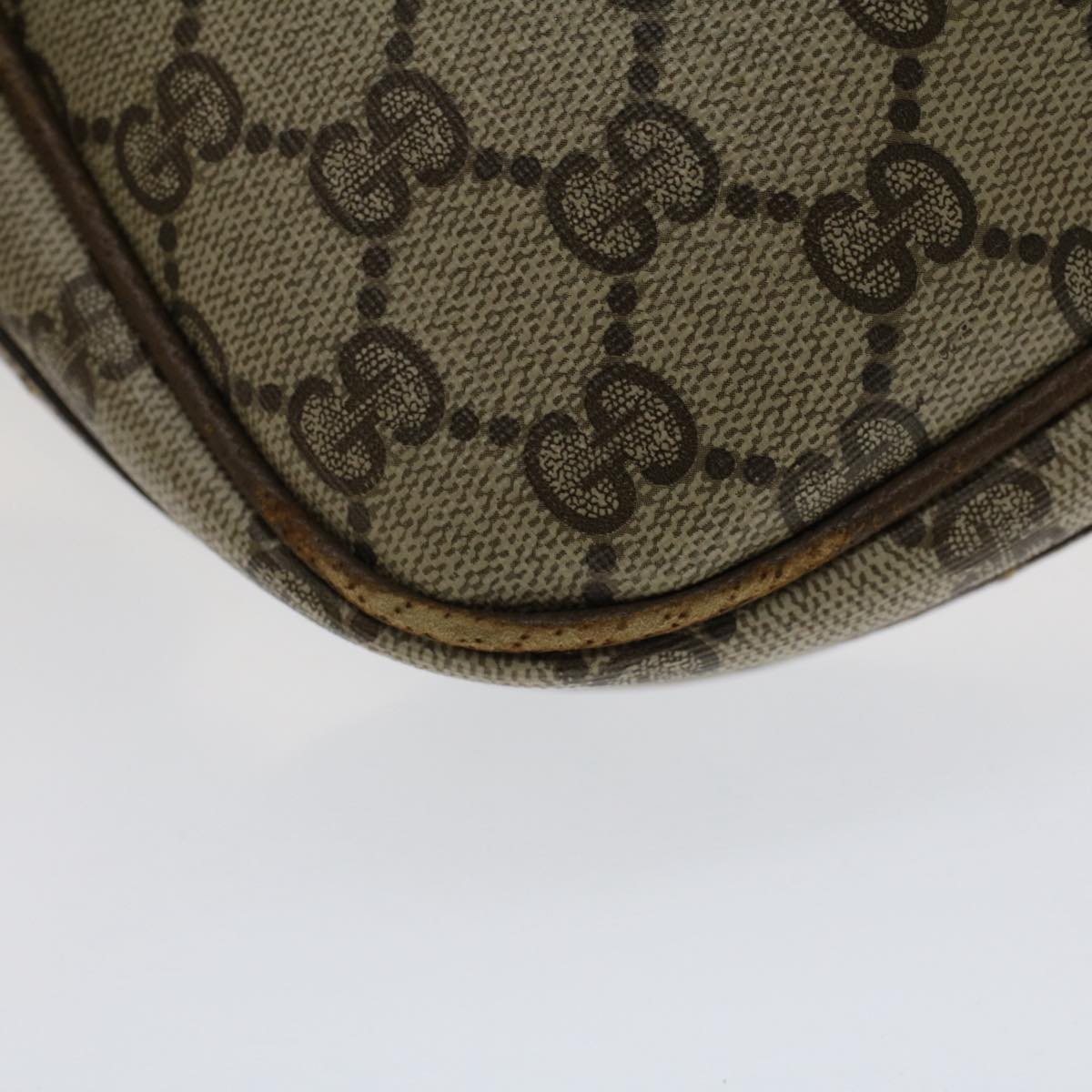 GUCCI GG Canvas Shoulder Bag PVC Leather Beige Brown 001 261 4425 fm2655