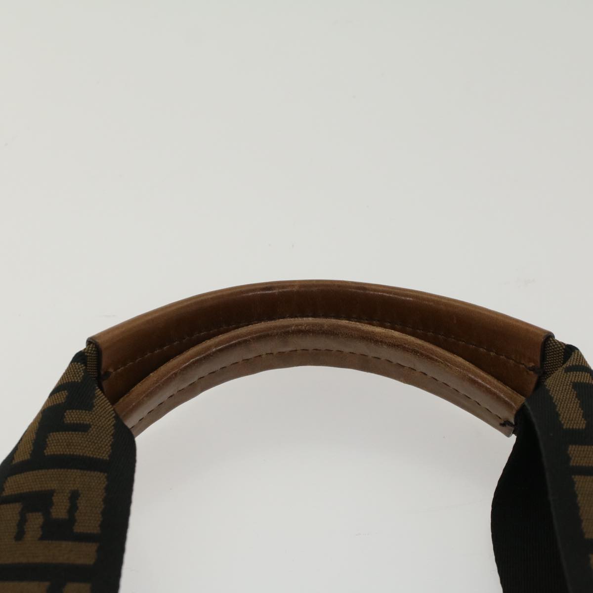 FENDI Zucca Canvas Hand Bag Black Brown fm2664