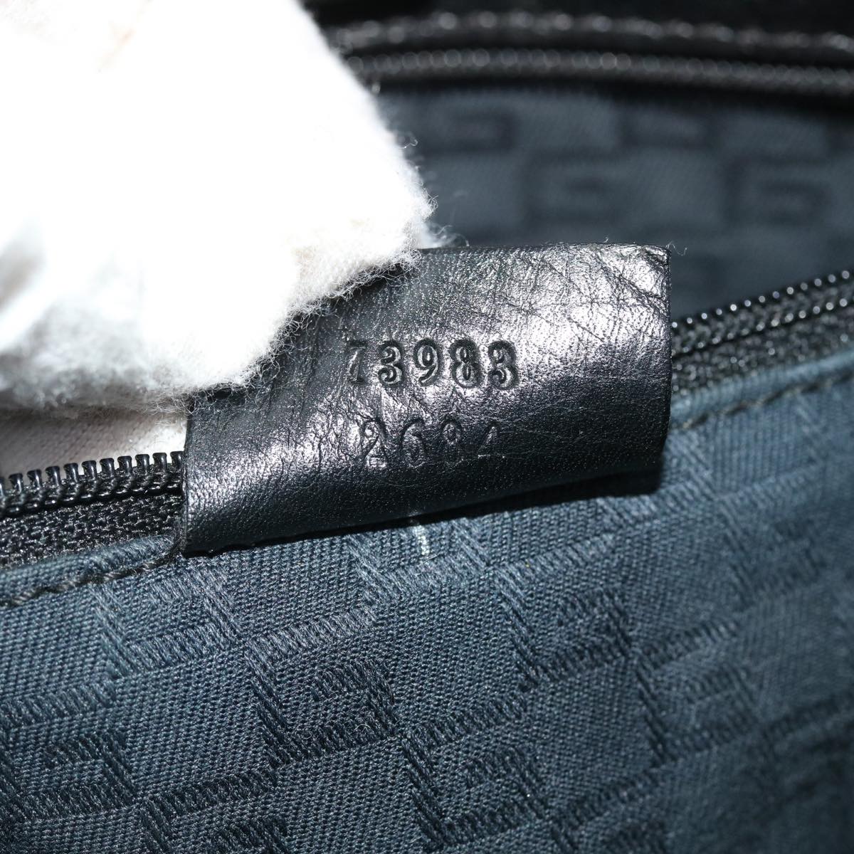 GUCCI Tote Bag Leather Black 73983 fm2665