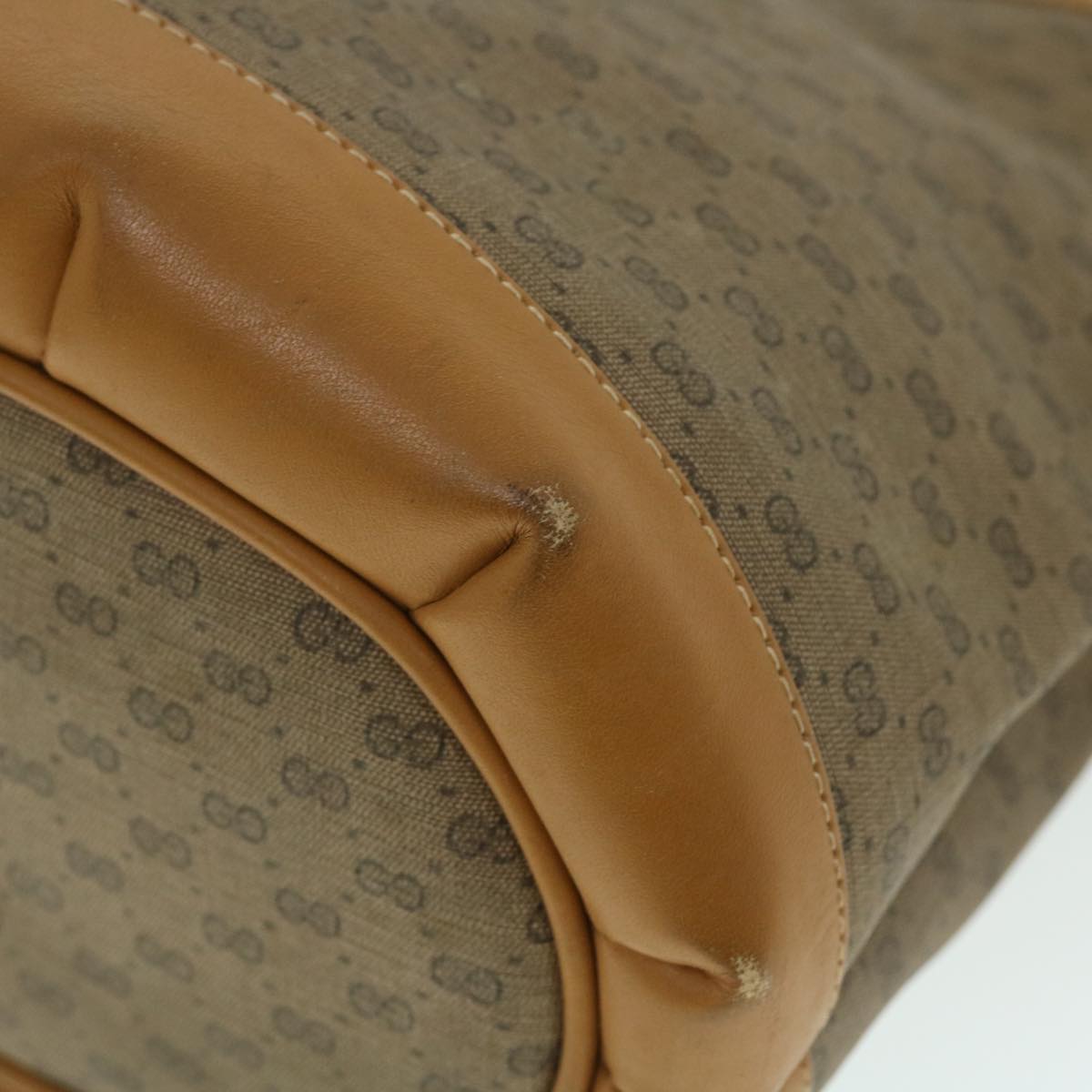 GUCCI Micro GG Canvas Shoulder Bag PVC Leather Beige fm2666