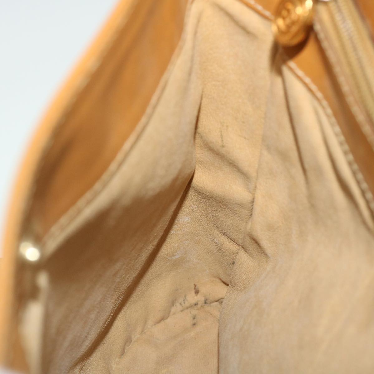 GUCCI Micro GG Canvas Shoulder Bag PVC Leather Beige fm2666