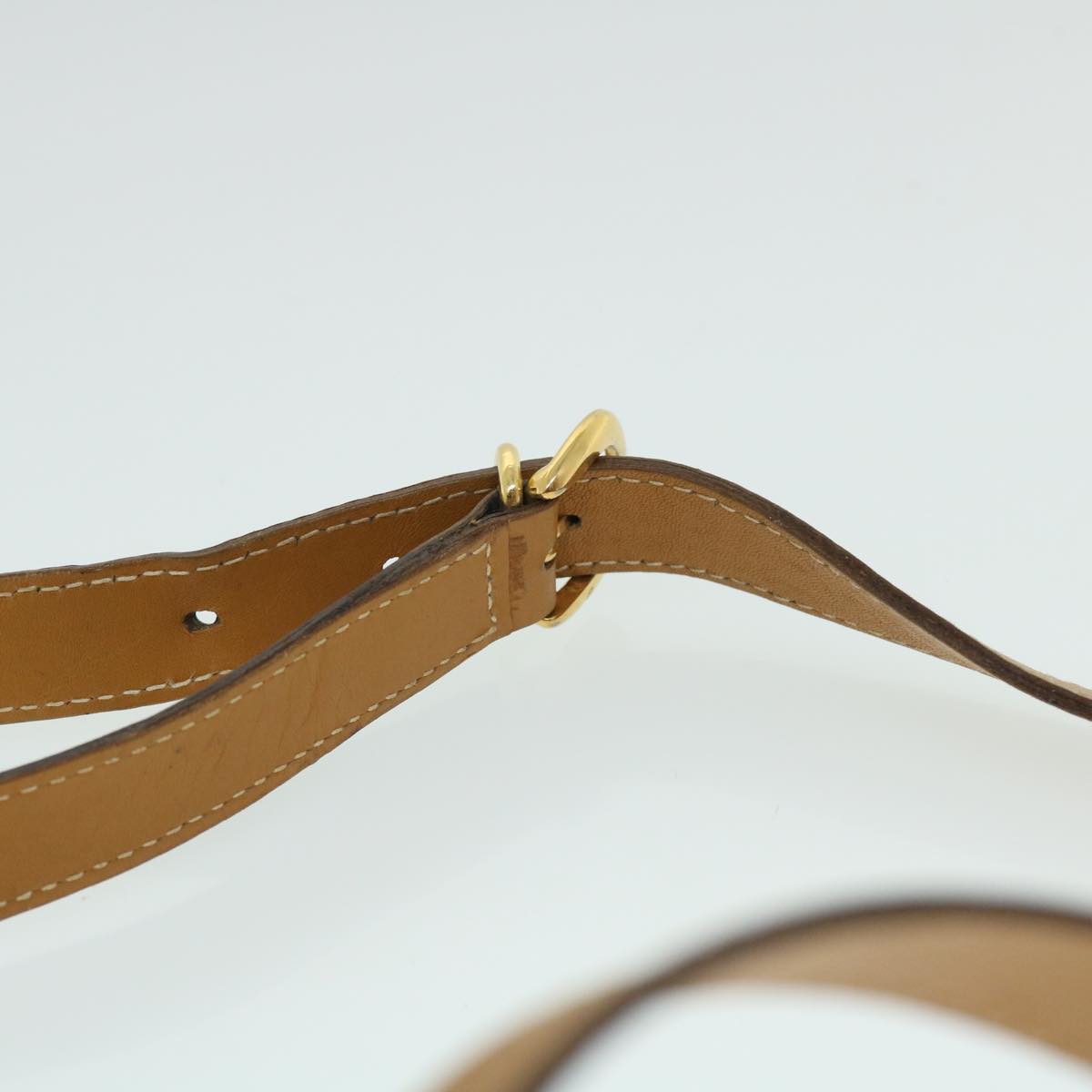 GUCCI Micro GG Canvas Shoulder Bag PVC Leather Beige fm2666