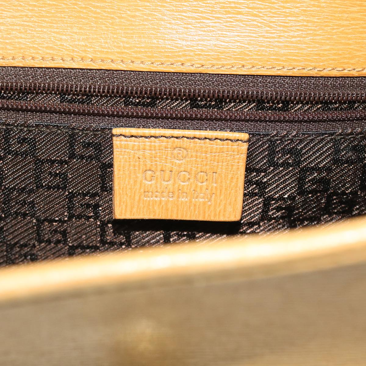 GUCCI Jackie Shoulder Bag Leather Brown 0021068 fm2709