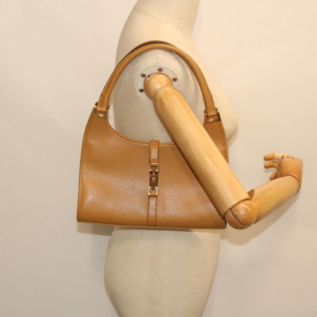 GUCCI Jackie Shoulder Bag Leather Brown 0021068 fm2709