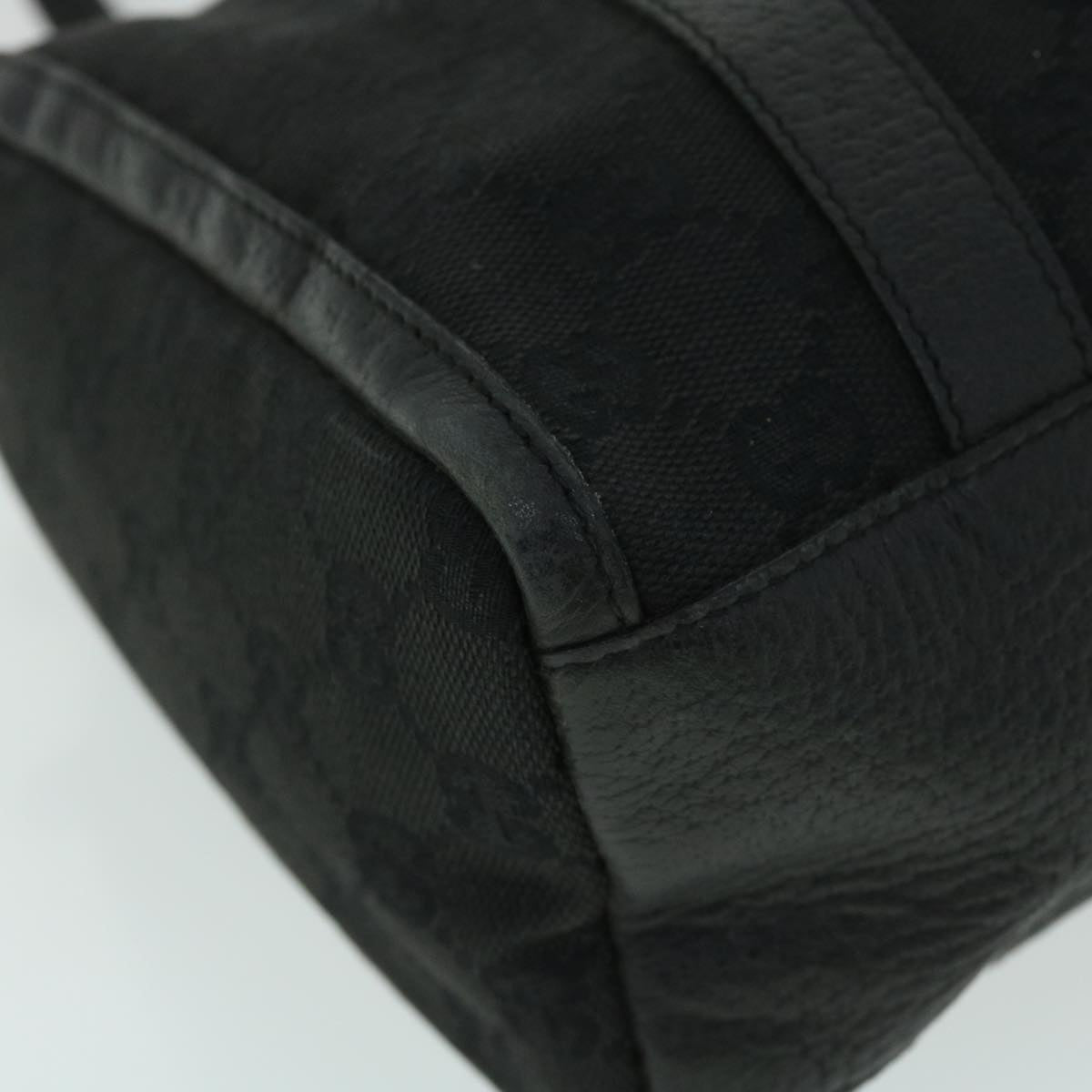 GUCCI GG Canvas Hand Bag Black 130942 fm2710