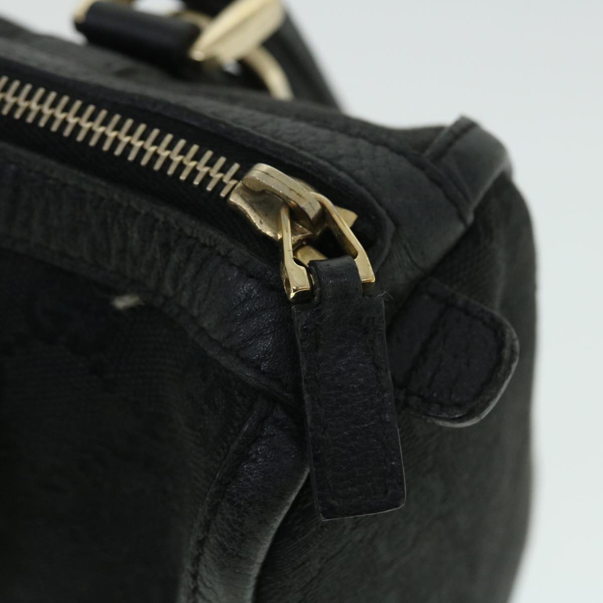GUCCI GG Canvas Hand Bag Black 130942 fm2710