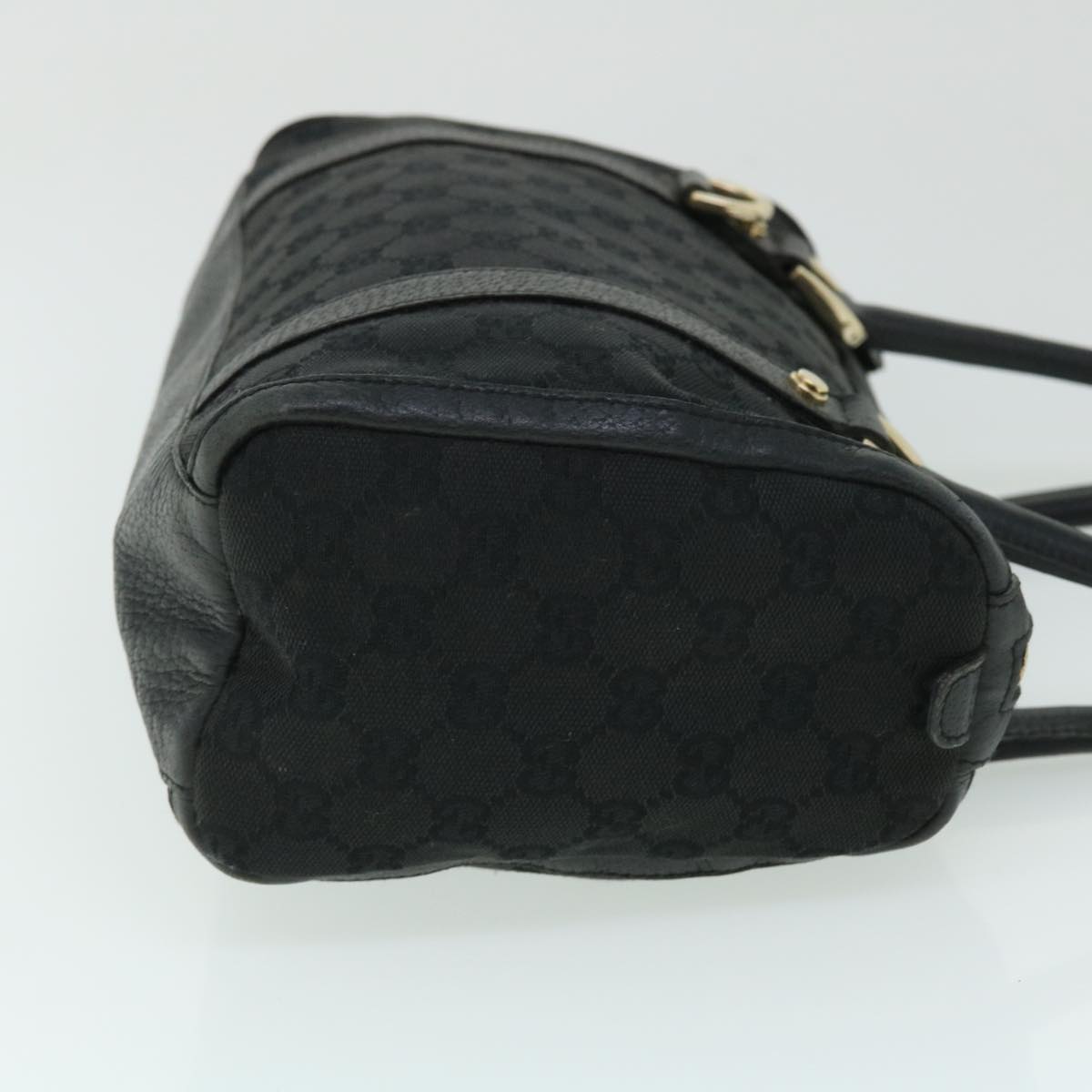 GUCCI GG Canvas Hand Bag Black 130942 fm2710
