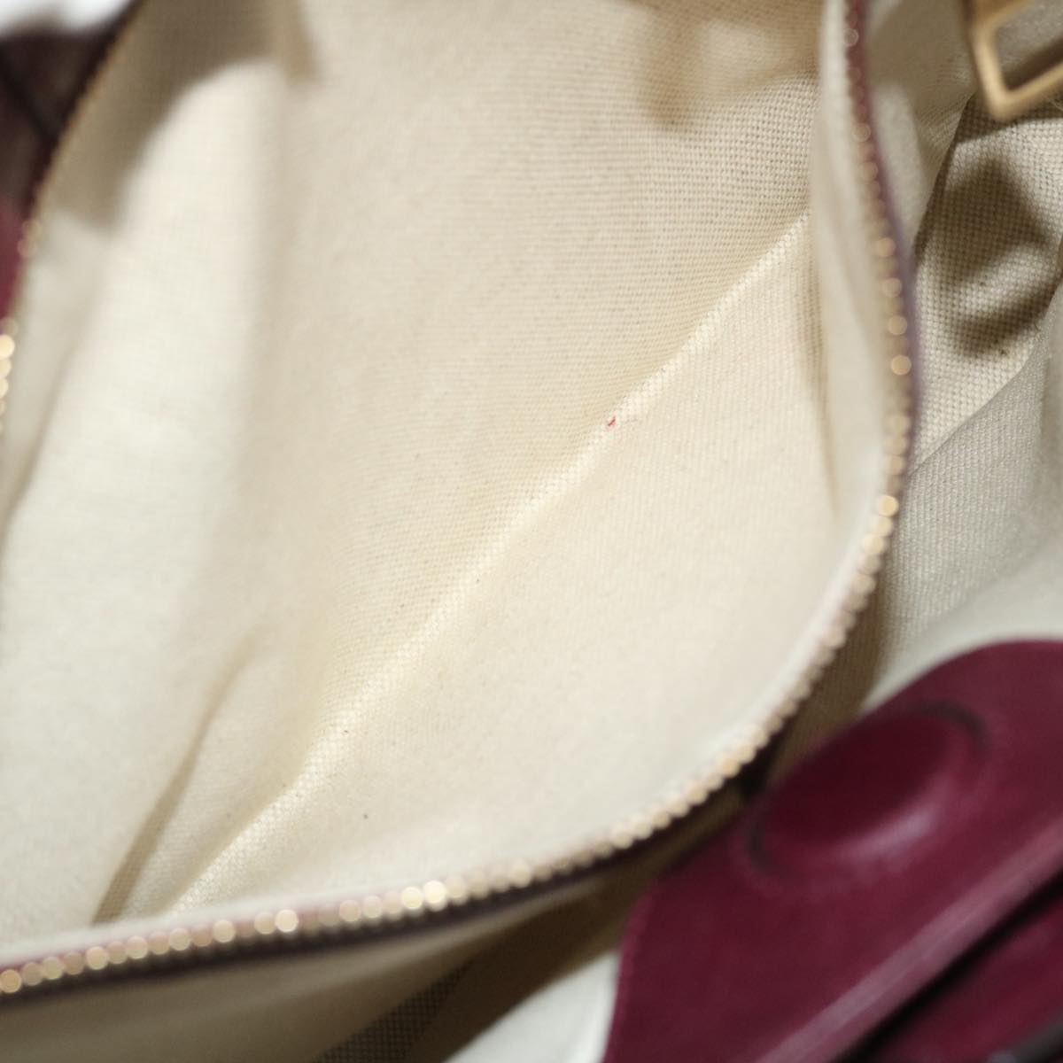 GUCCI Bamboo Small Shopper Hand Bag Leather Purple Wine Red 336032 fm2713