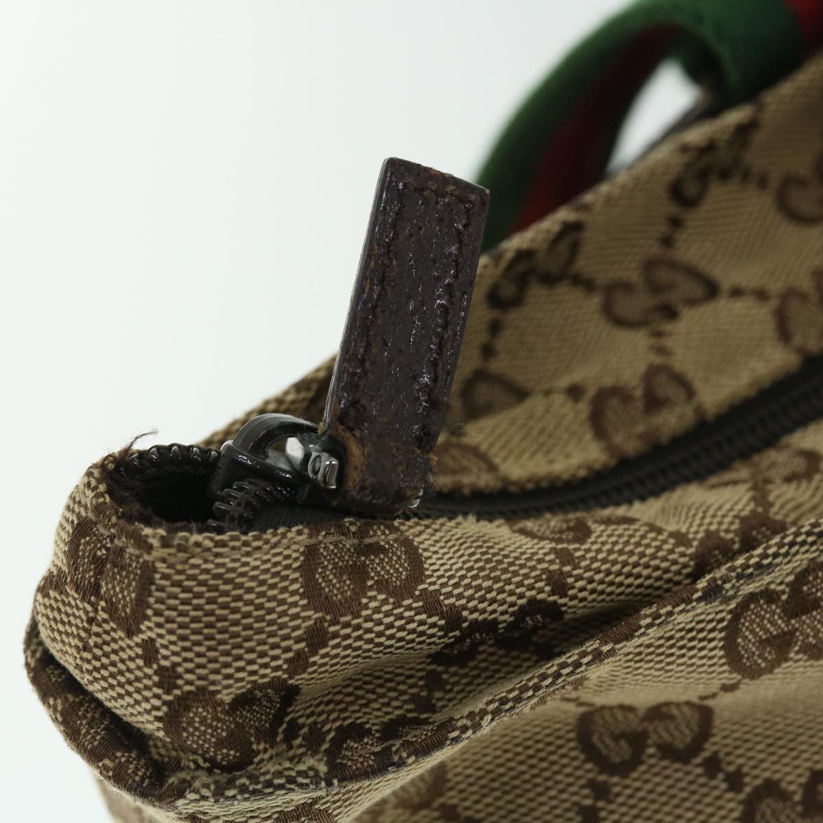 GUCCI GG Canvas Web Sherry Line Tote Bag Beige Green Red 131230 fm2735