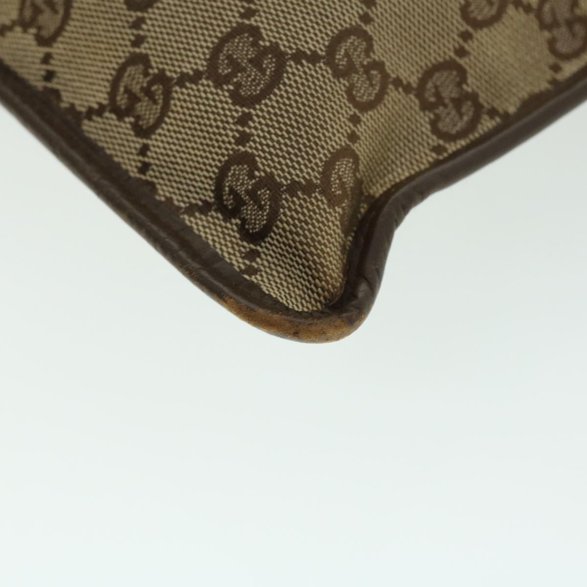 GUCCI GG Canvas Shoulder Bag Beige Brown 27639 fm2740