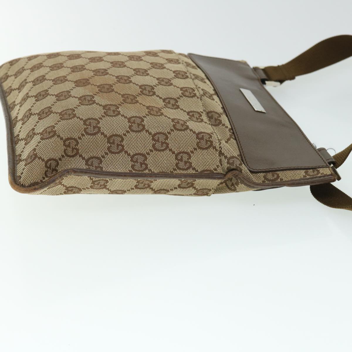GUCCI GG Canvas Shoulder Bag Beige Brown 27639 fm2740