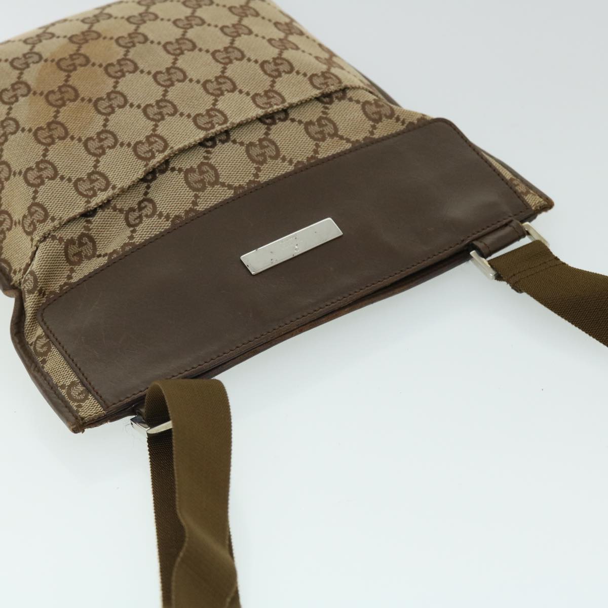GUCCI GG Canvas Shoulder Bag Beige Brown 27639 fm2740