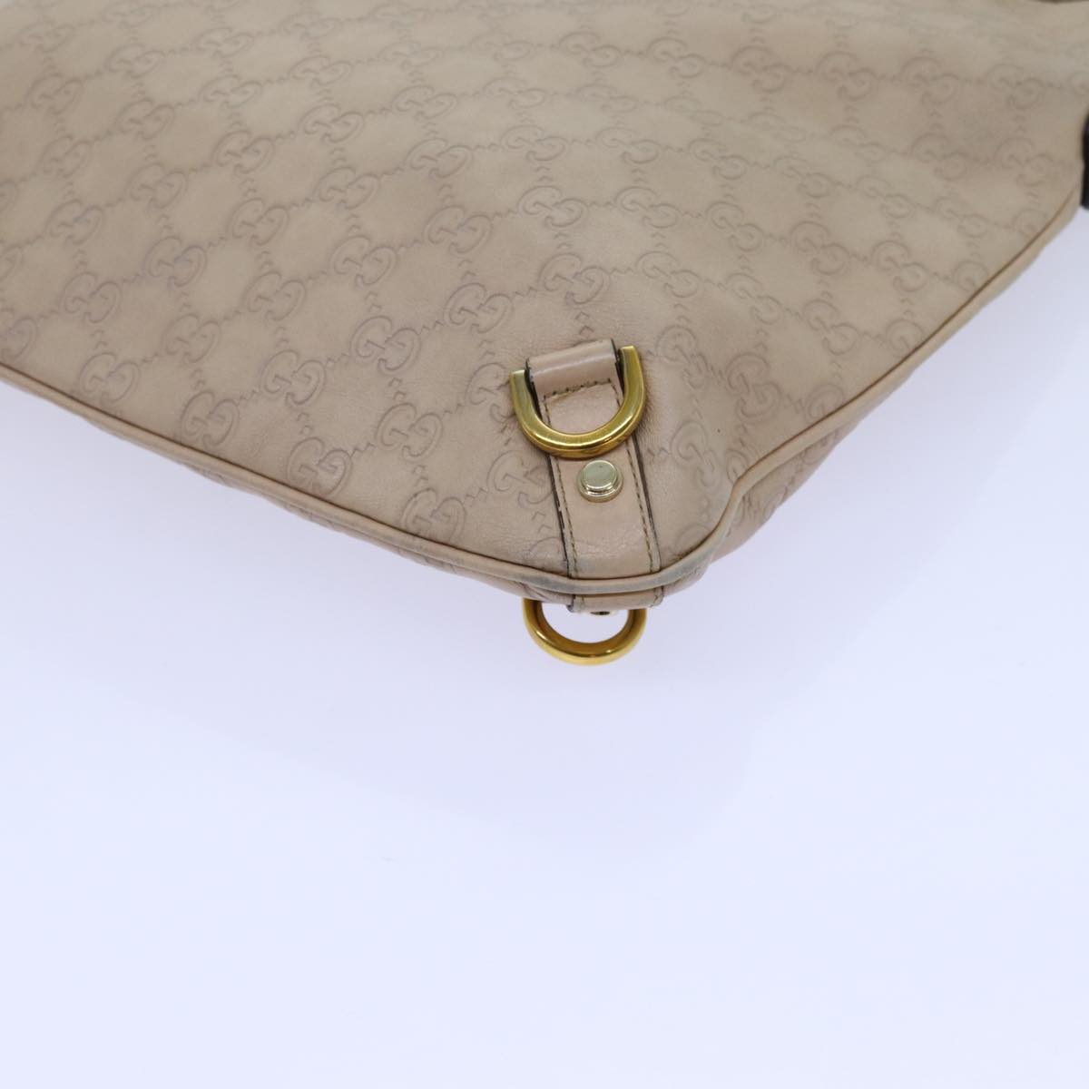 GUCCI GG Canvas Guccissima Abbey Shoulder Bag Beige 131326 fm3354
