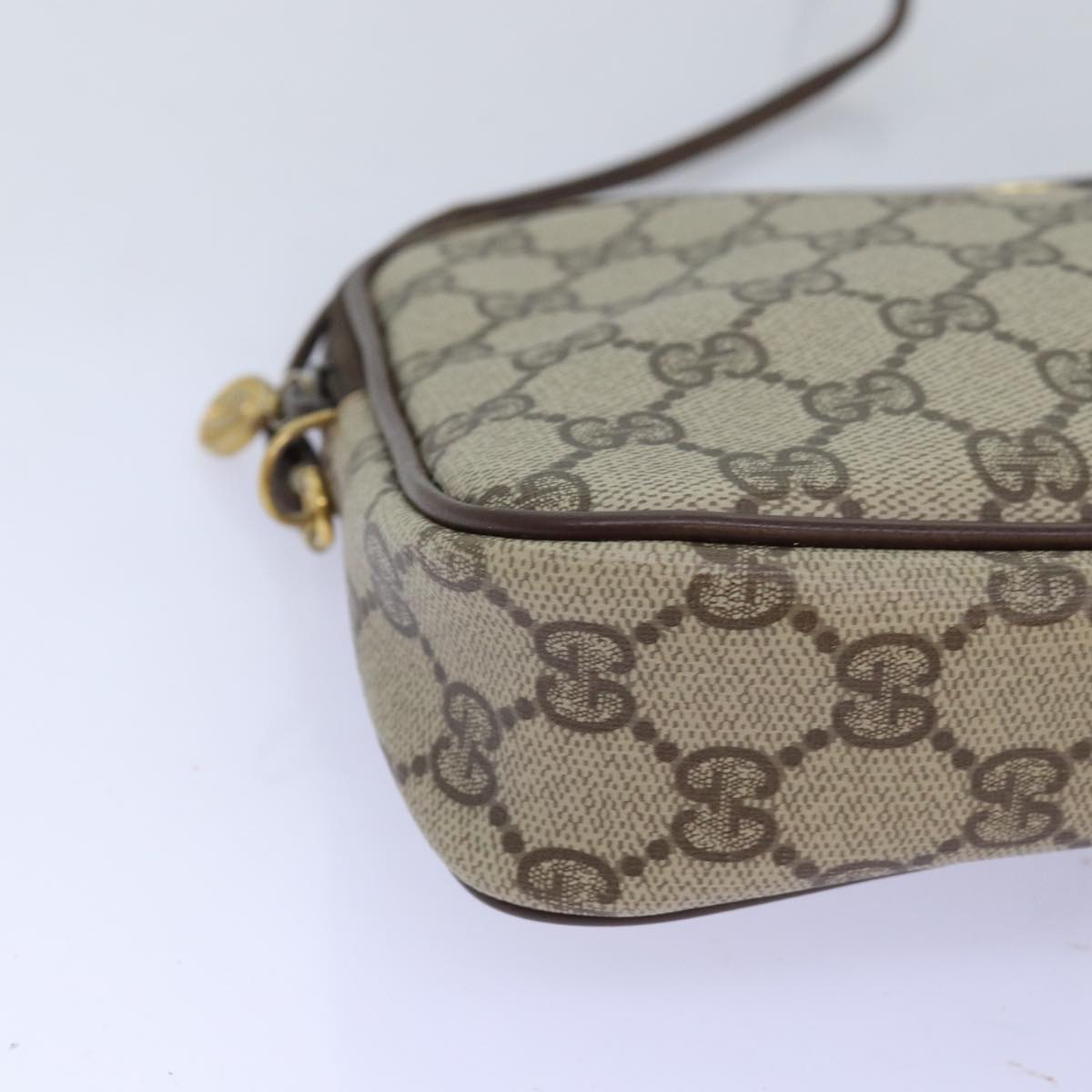 GUCCI GG Supreme Shoulder Bag PVC Beige 97 02 068 fm3411