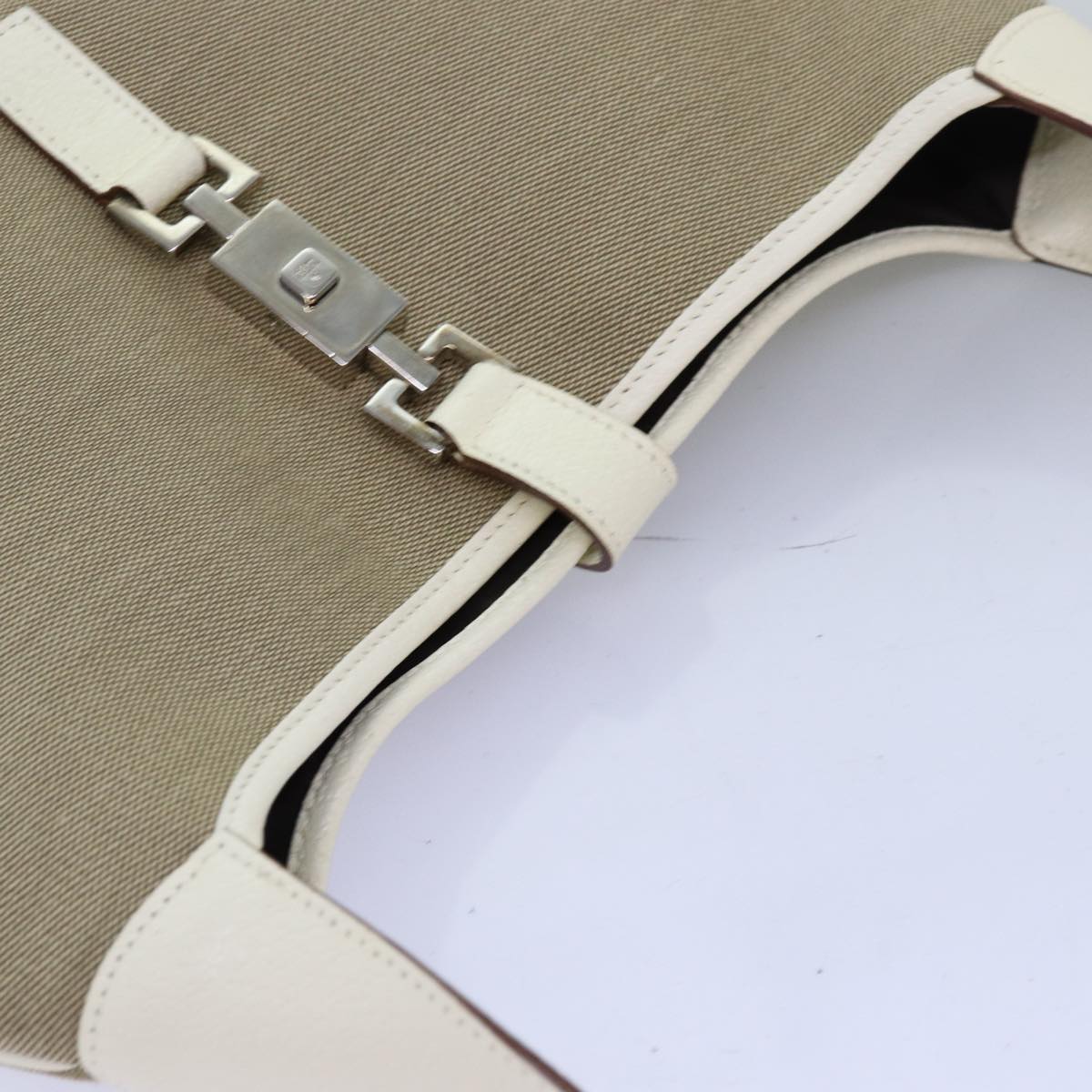 GUCCI Jackie Shoulder Bag Canvas Beige 001 3306 fm3414