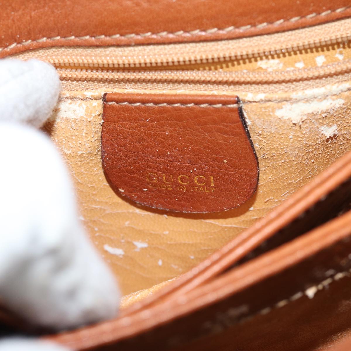 GUCCI Shoulder Bag Leather Brown 007 14 0201 fm3417