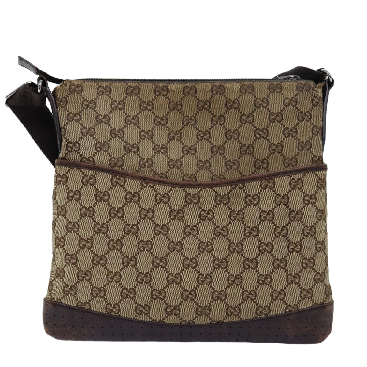 GUCCI GG Canvas Shoulder Bag Beige 145857 fm3430