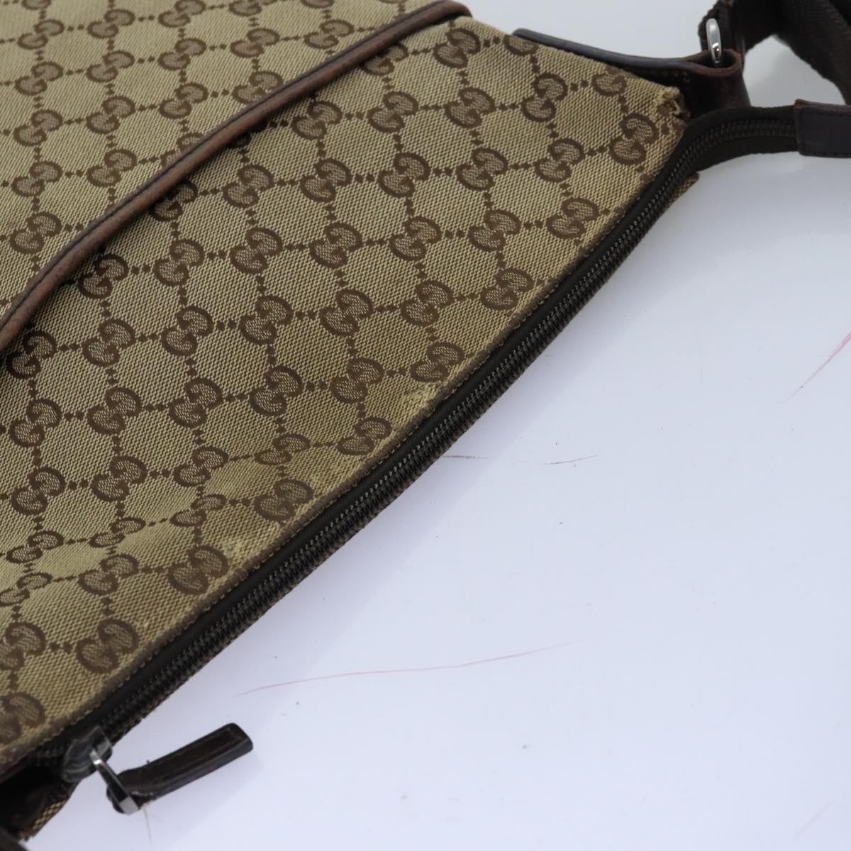 GUCCI GG Canvas Shoulder Bag Beige 145857 fm3430