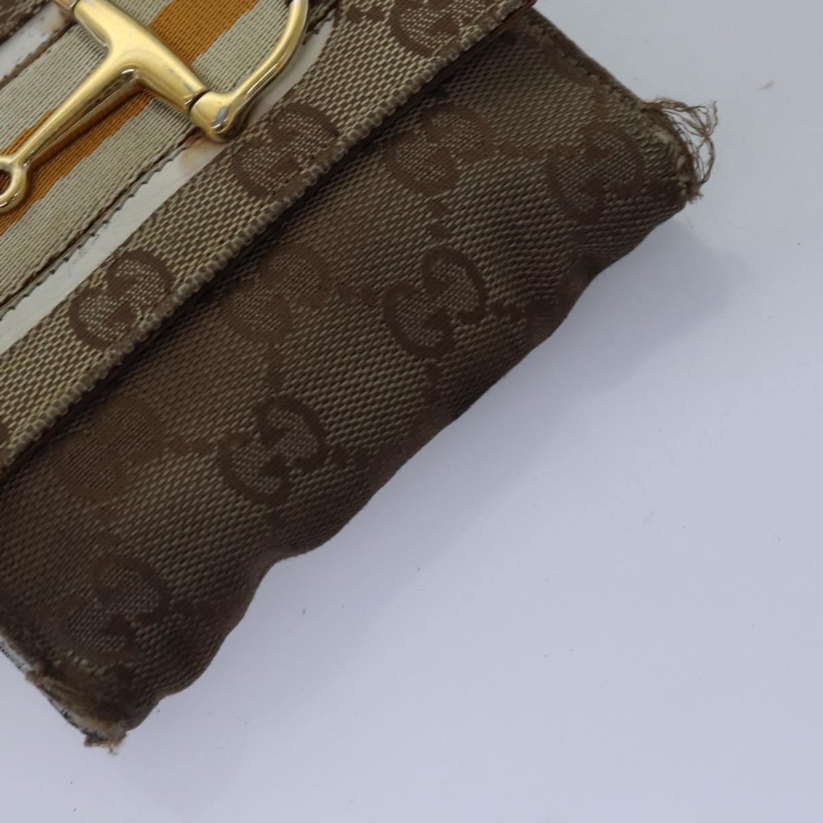 GUCCI GG Canvas Sherry Line Wallet 6Set Beige Black fm3490