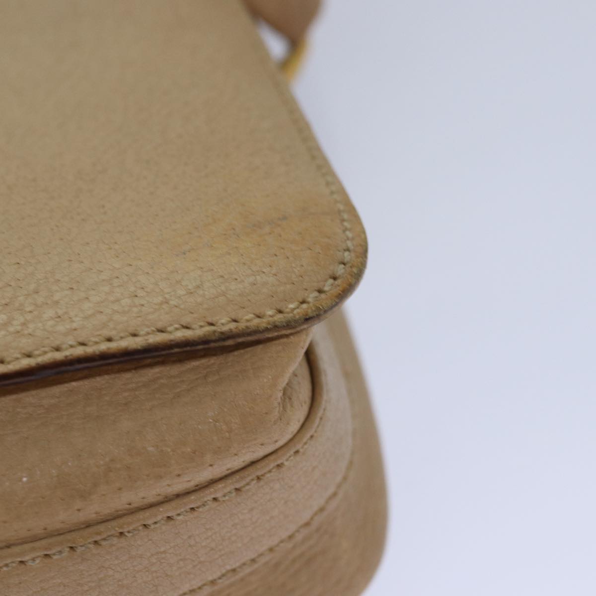 GUCCI Shoulder Bag Leather Beige fm3502