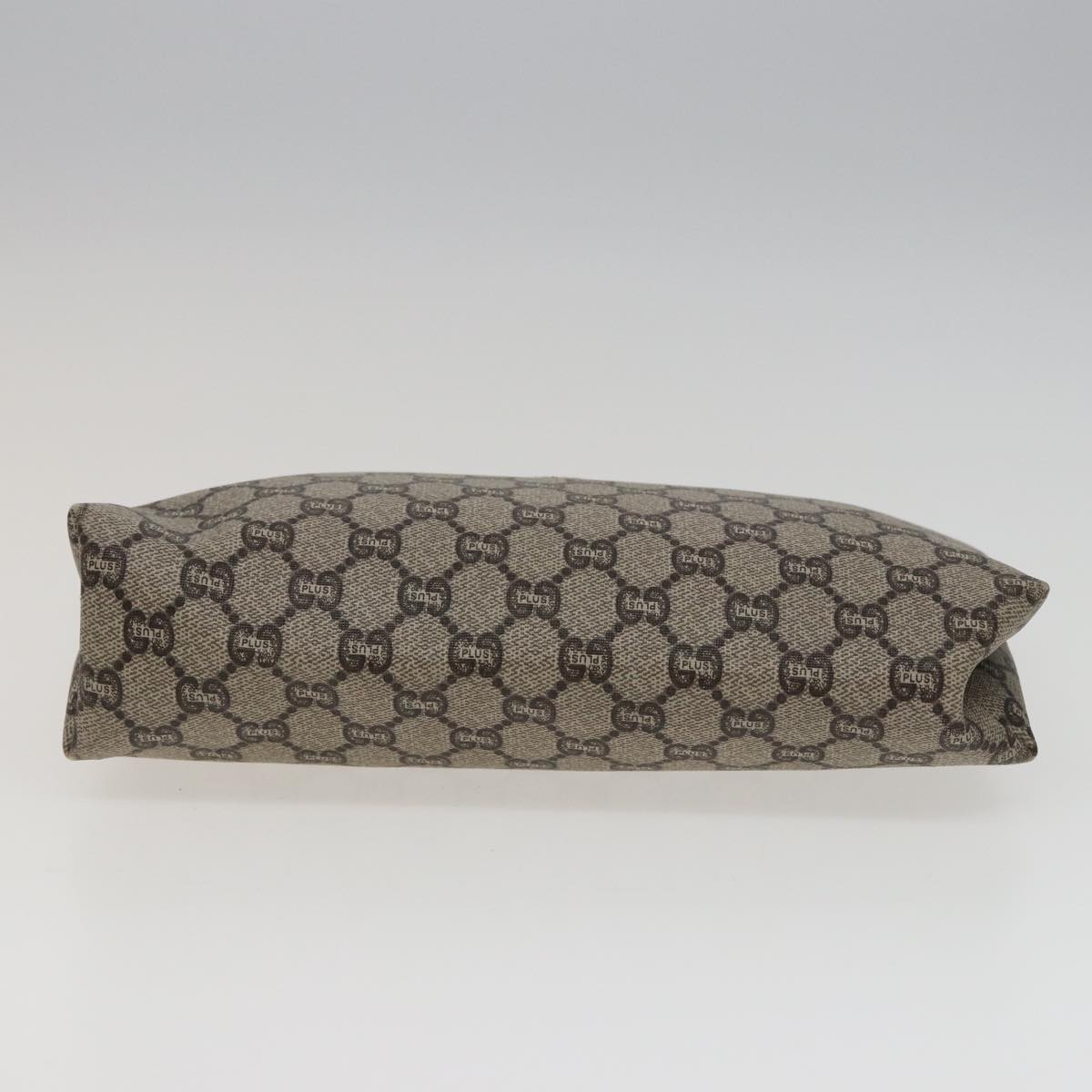 GUCCI GG Plus Supreme Clutch Bag PVC Beige fm3504