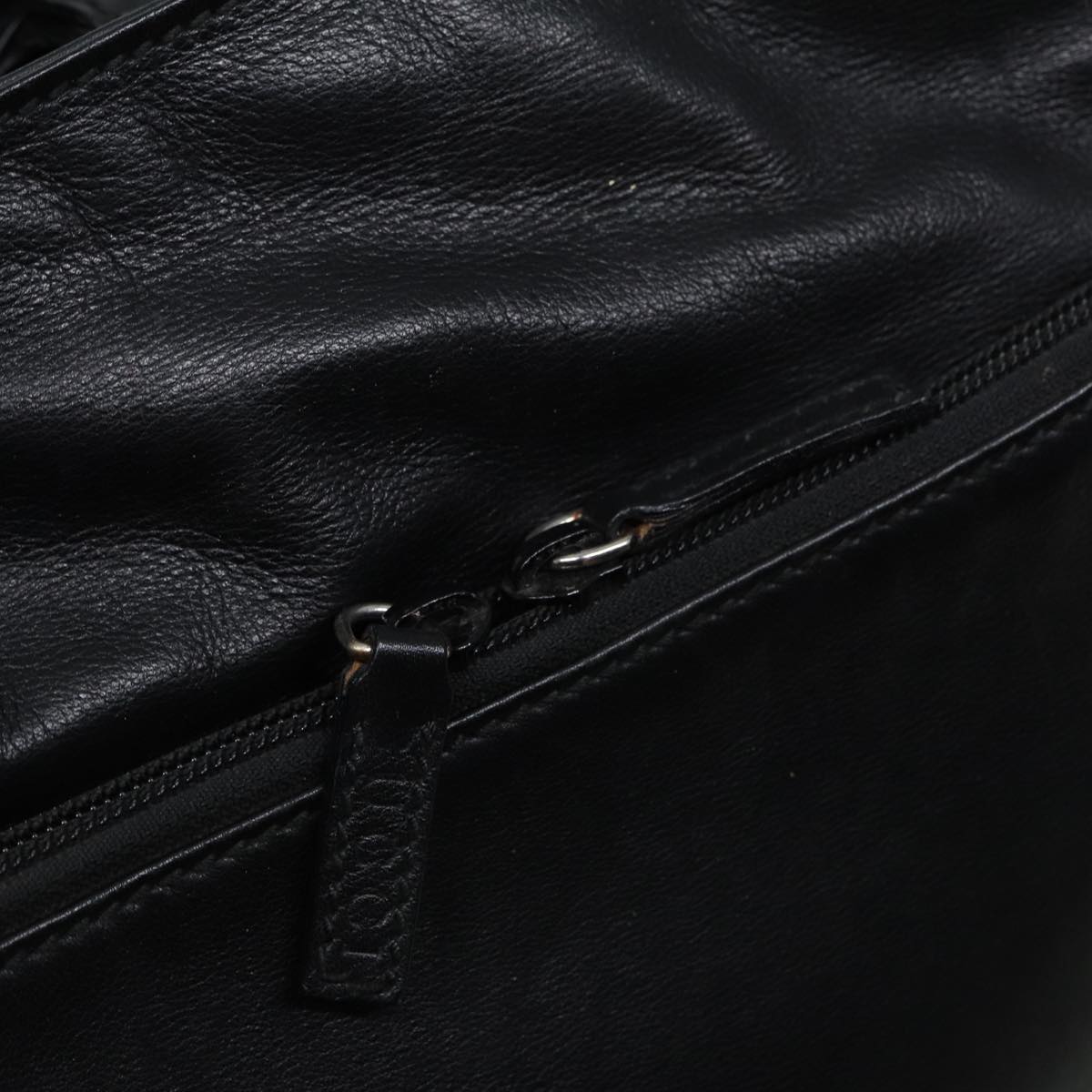 GUCCI Shoulder Bag Leather Black fm3542