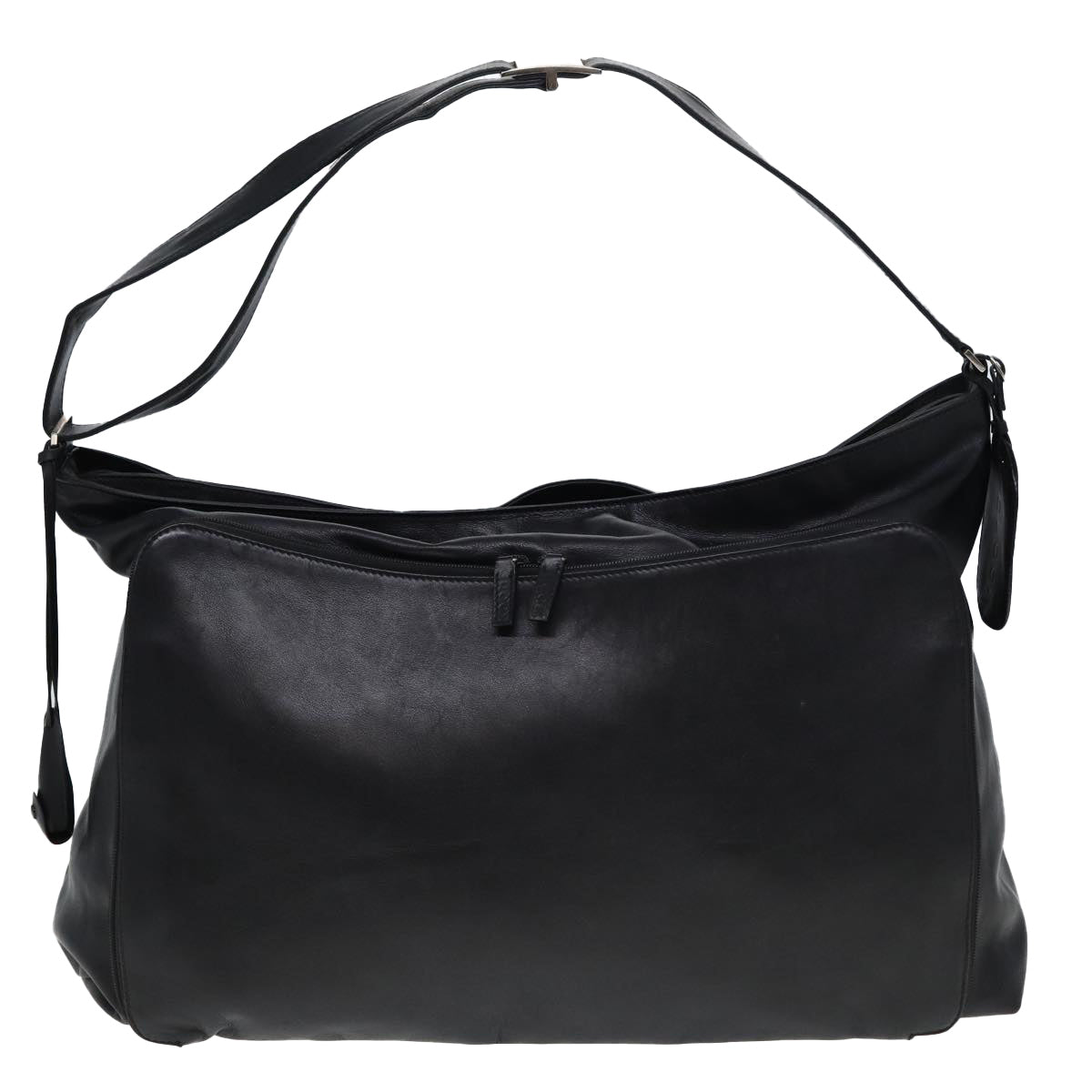 GUCCI Shoulder Bag Leather Black fm3542