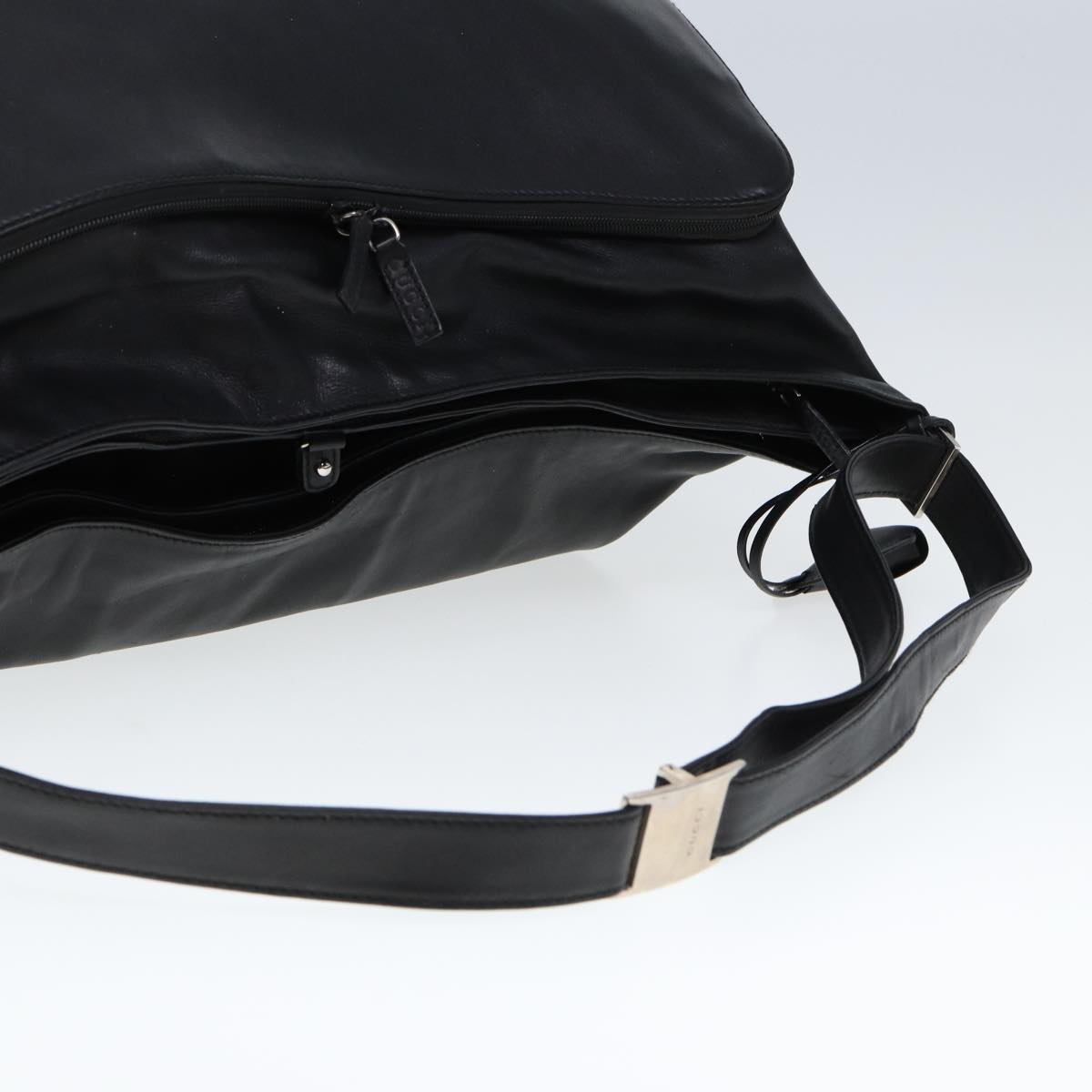 GUCCI Shoulder Bag Leather Black fm3542