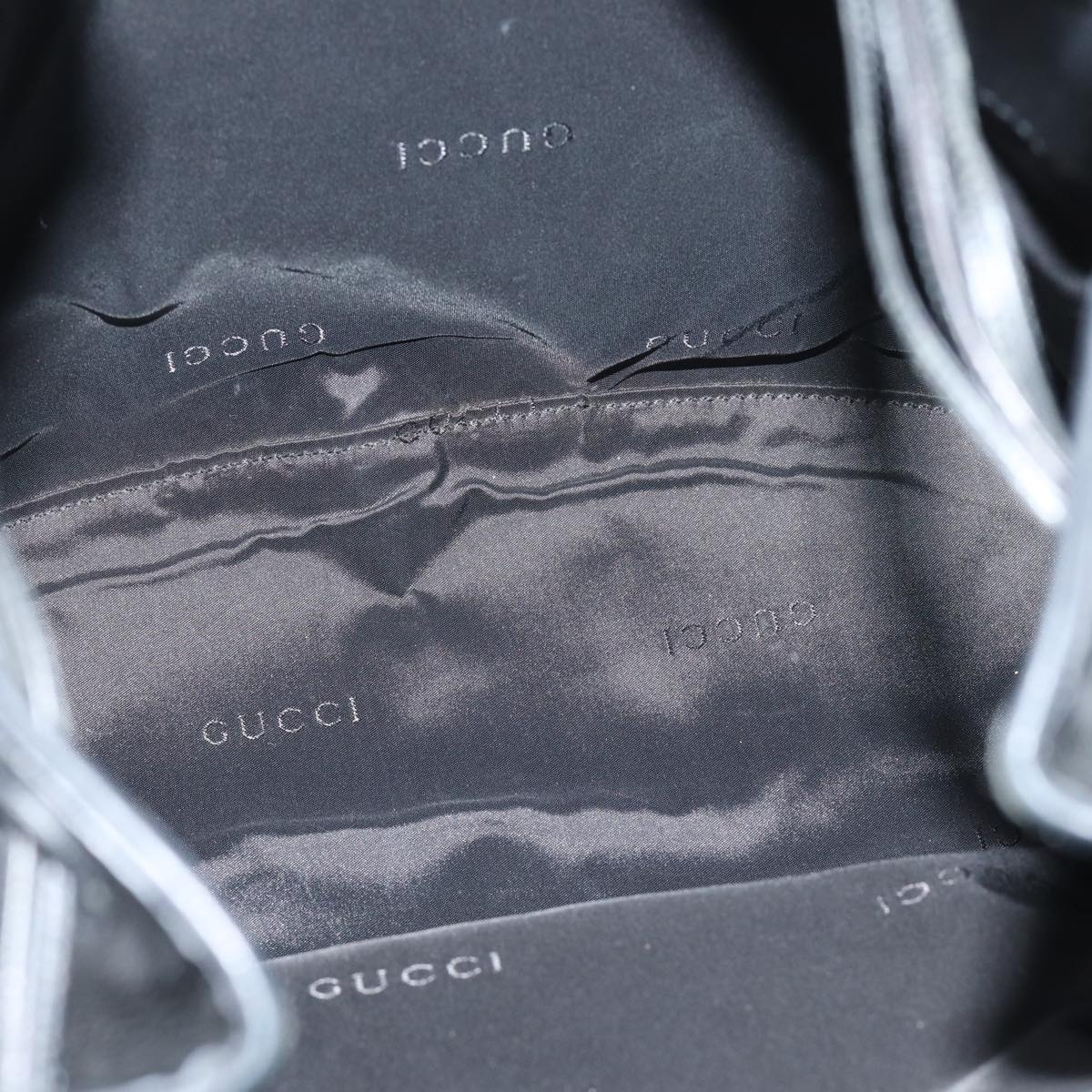 GUCCI Tote Bag Leather Black fm3585
