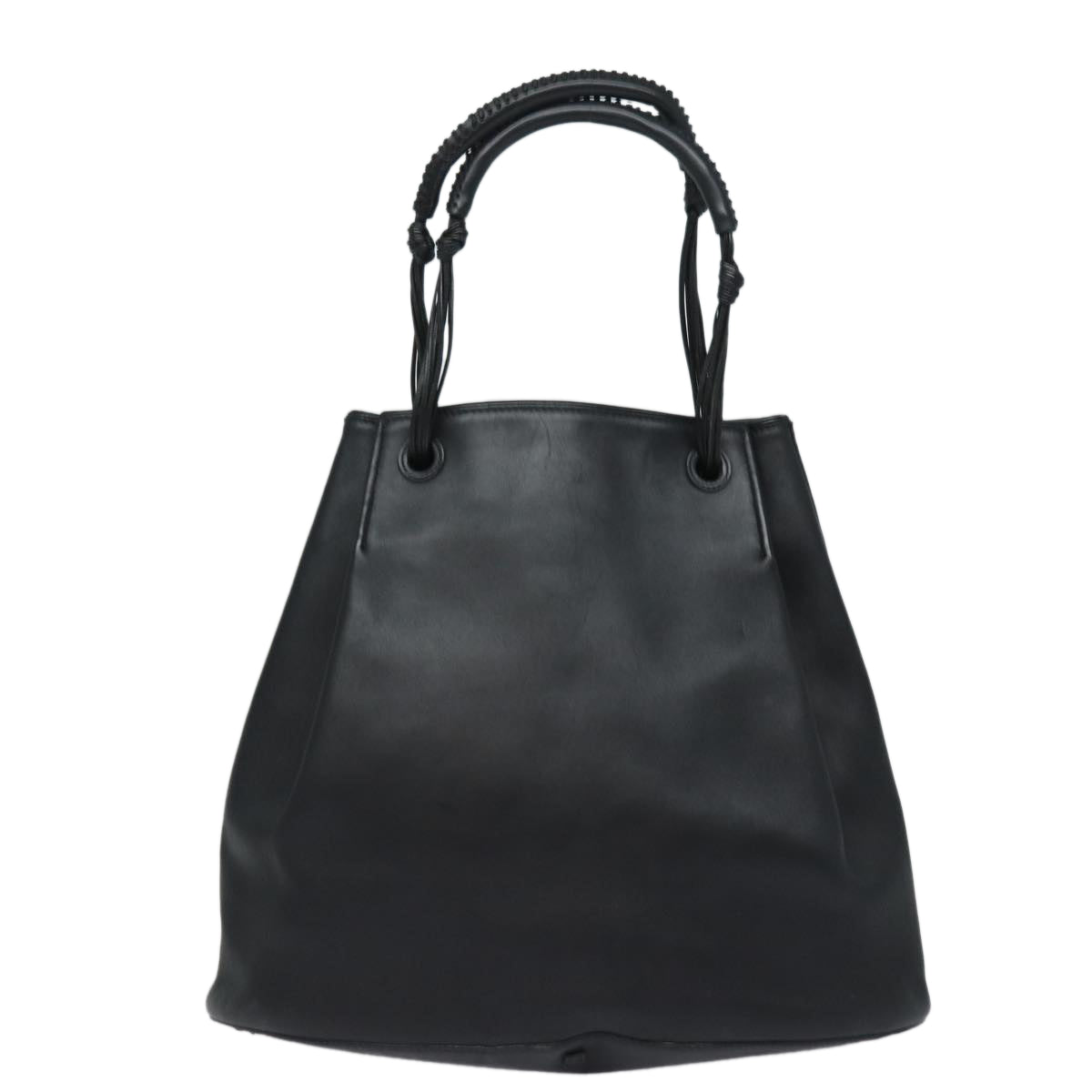GUCCI Tote Bag Leather Black fm3585