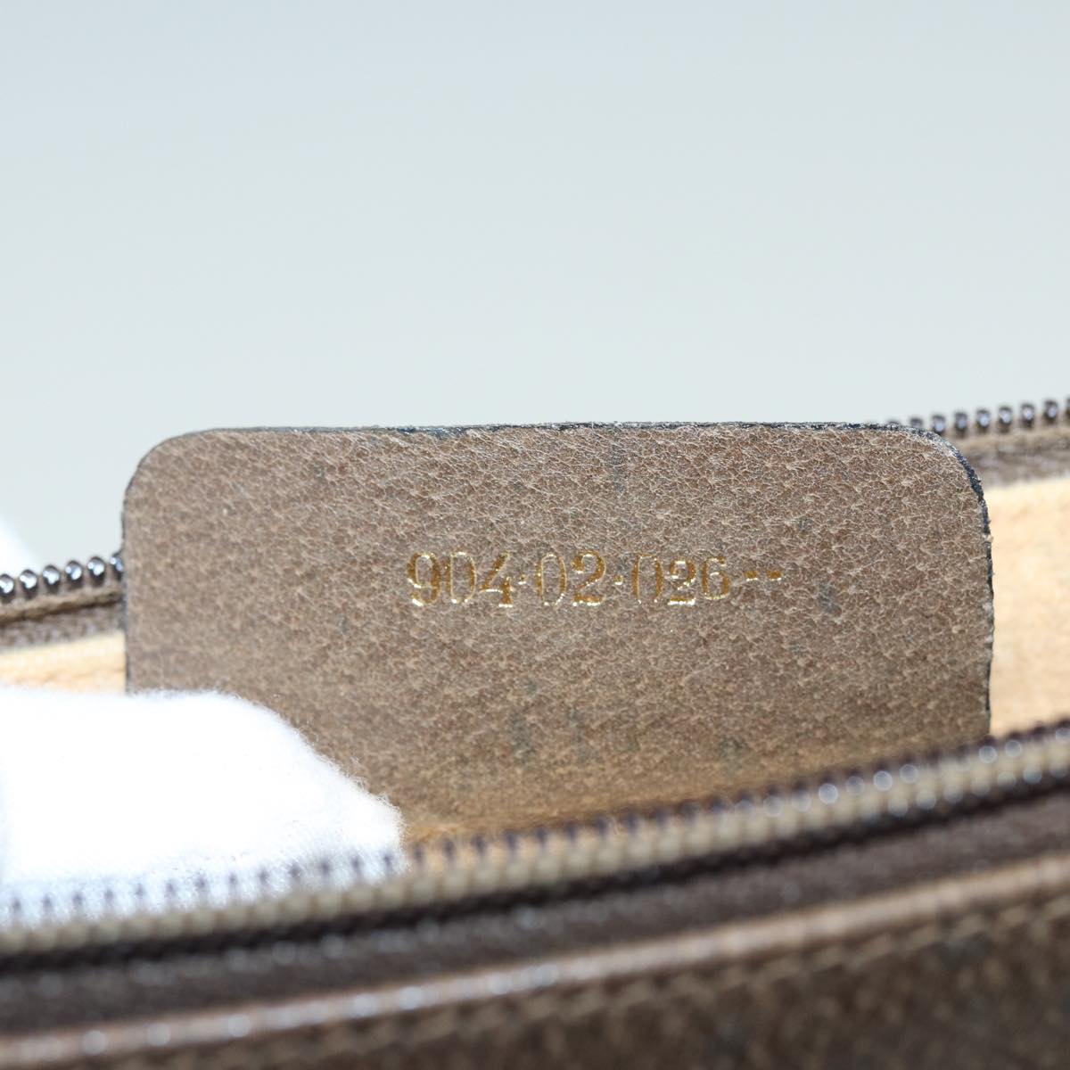 GUCCI GG Canvas Web Sherry Line Shoulder Bag PVC Leather Beige Green fm3586