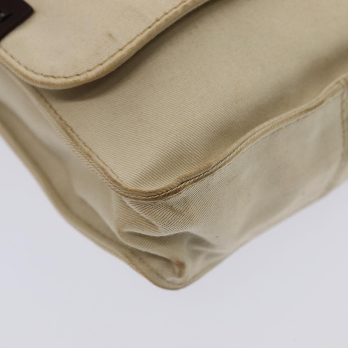 FENDI Canvas Shoulder Bag Beige fm3657