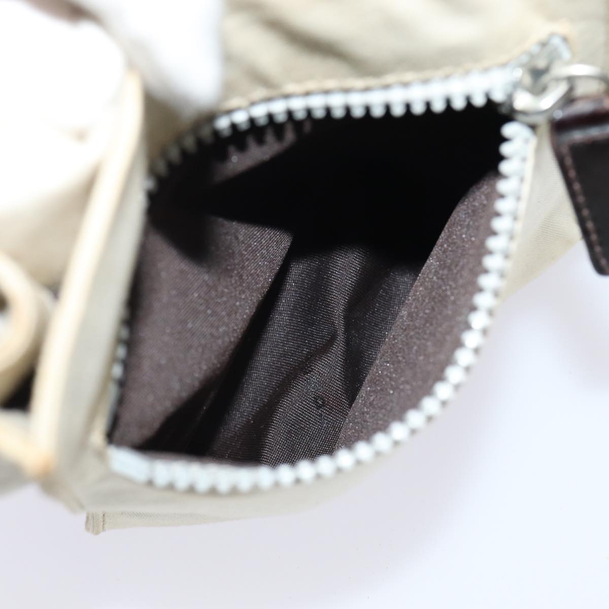FENDI Canvas Shoulder Bag Beige fm3657