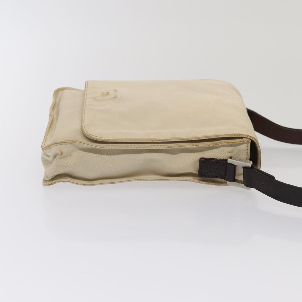 FENDI Canvas Shoulder Bag Beige fm3657