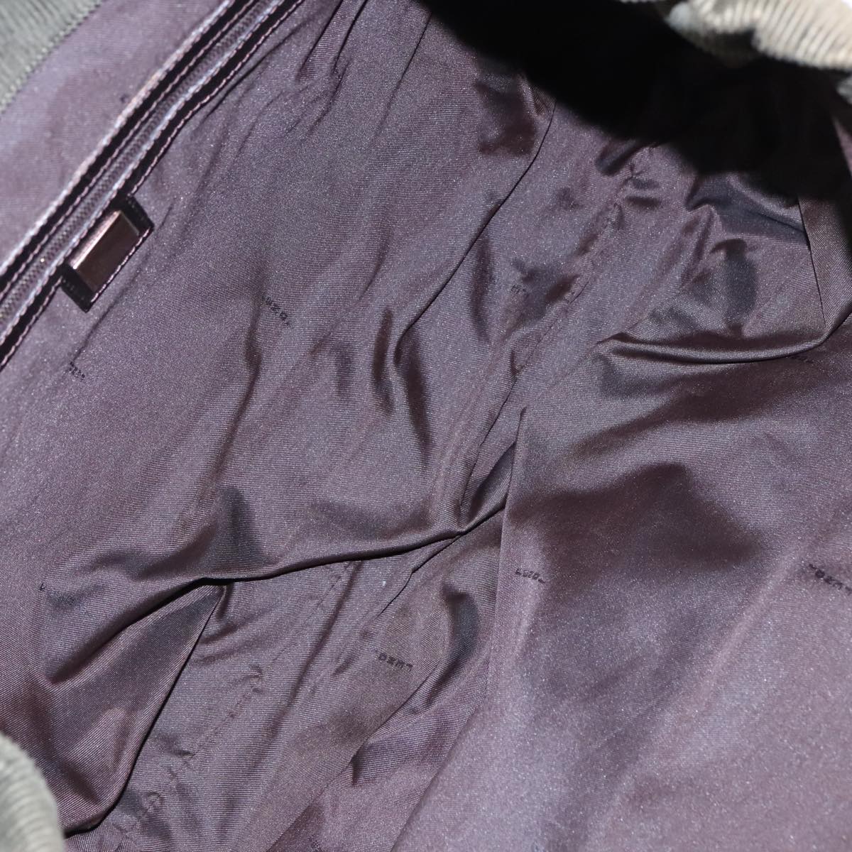 FENDI Tote Bag Corduroy Khaki fm3899