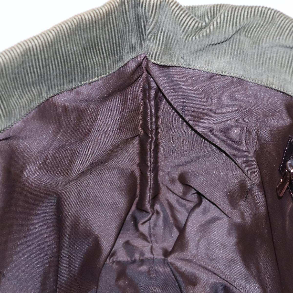 FENDI Tote Bag Corduroy Khaki fm3899