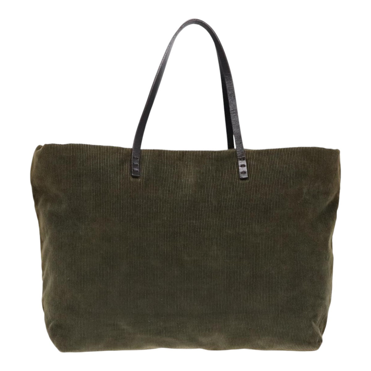 FENDI Tote Bag Corduroy Khaki fm3899